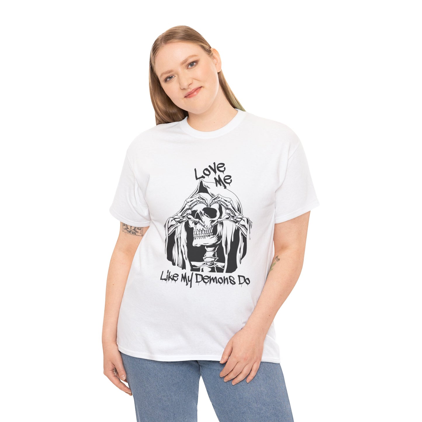 Love me like my demons do Unisex Heavy Cotton Tee