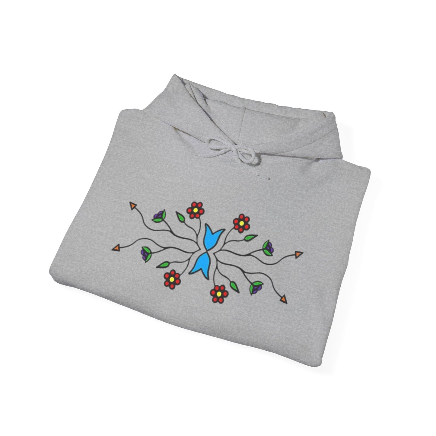 Indigenous floral print Hooded Sweatshirt
