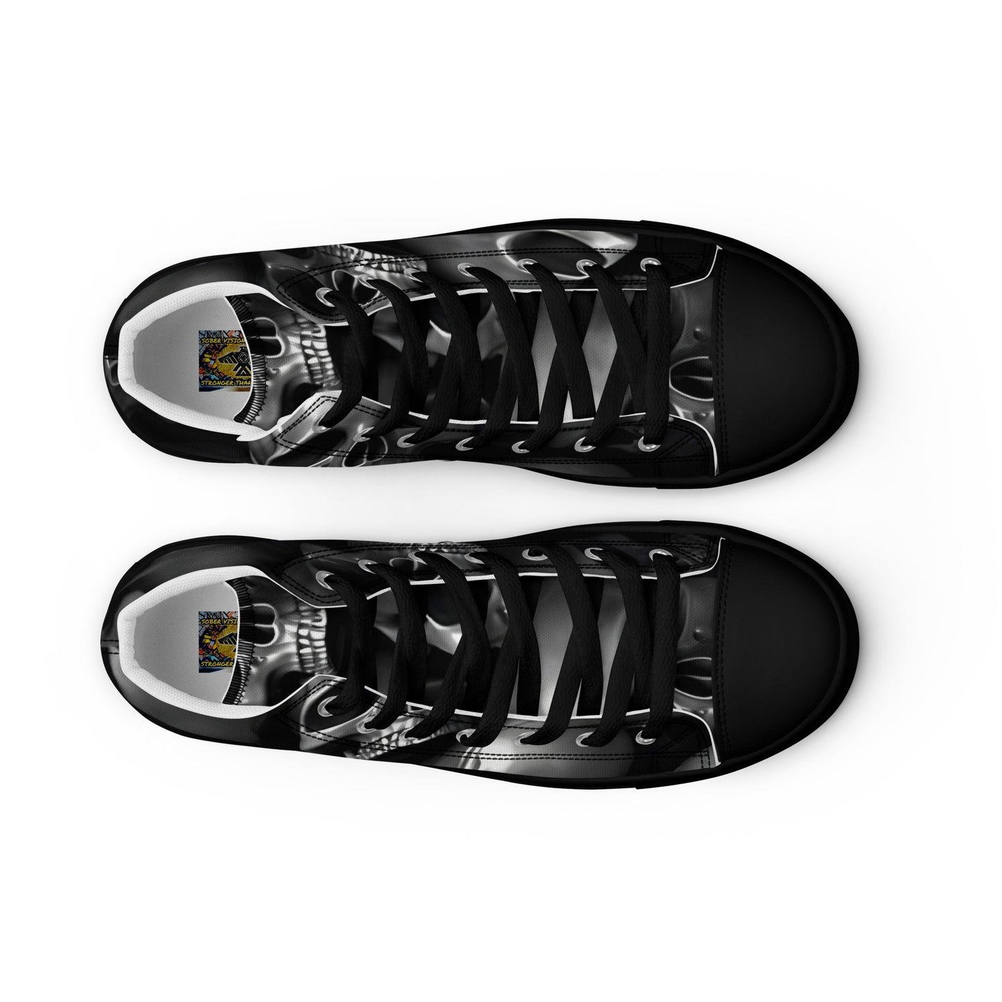 Men’s Skull high top canvas shoes