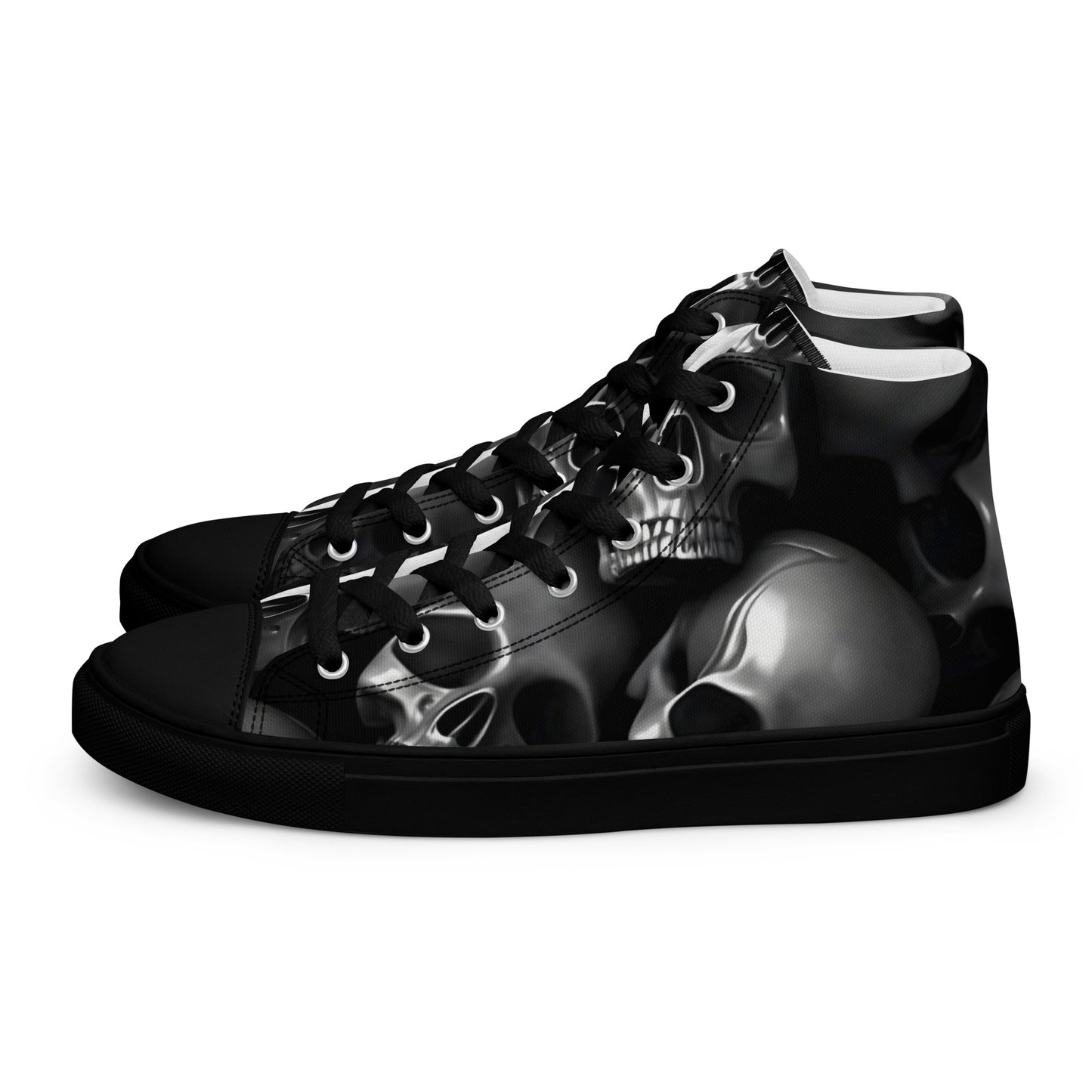 Men’s Skull high top canvas shoes