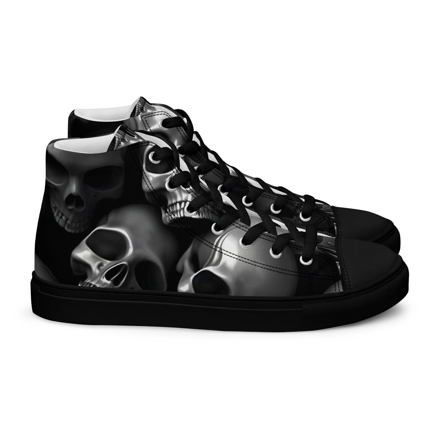 Men’s Skull high top canvas shoes