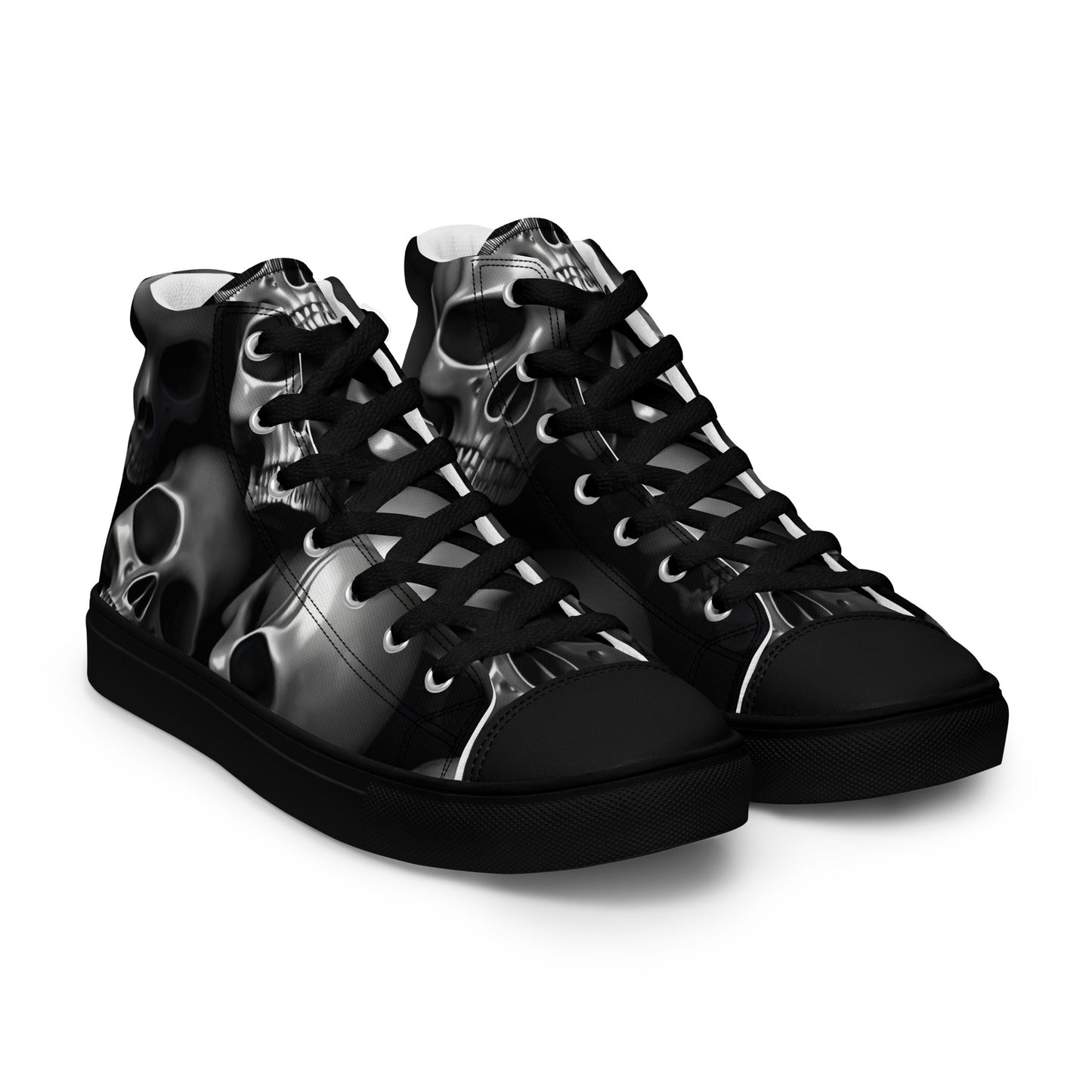 Men’s Skull high top canvas shoes