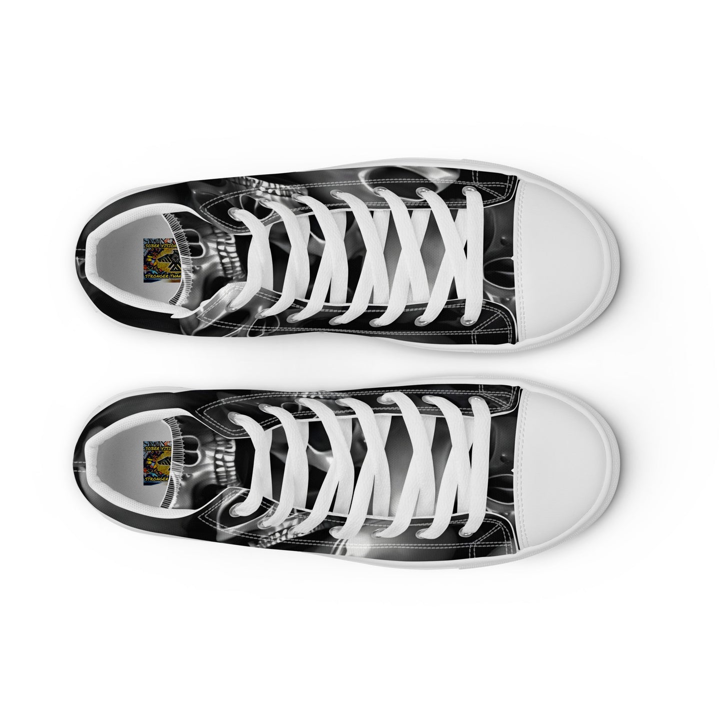 Men’s Skull high top canvas shoes