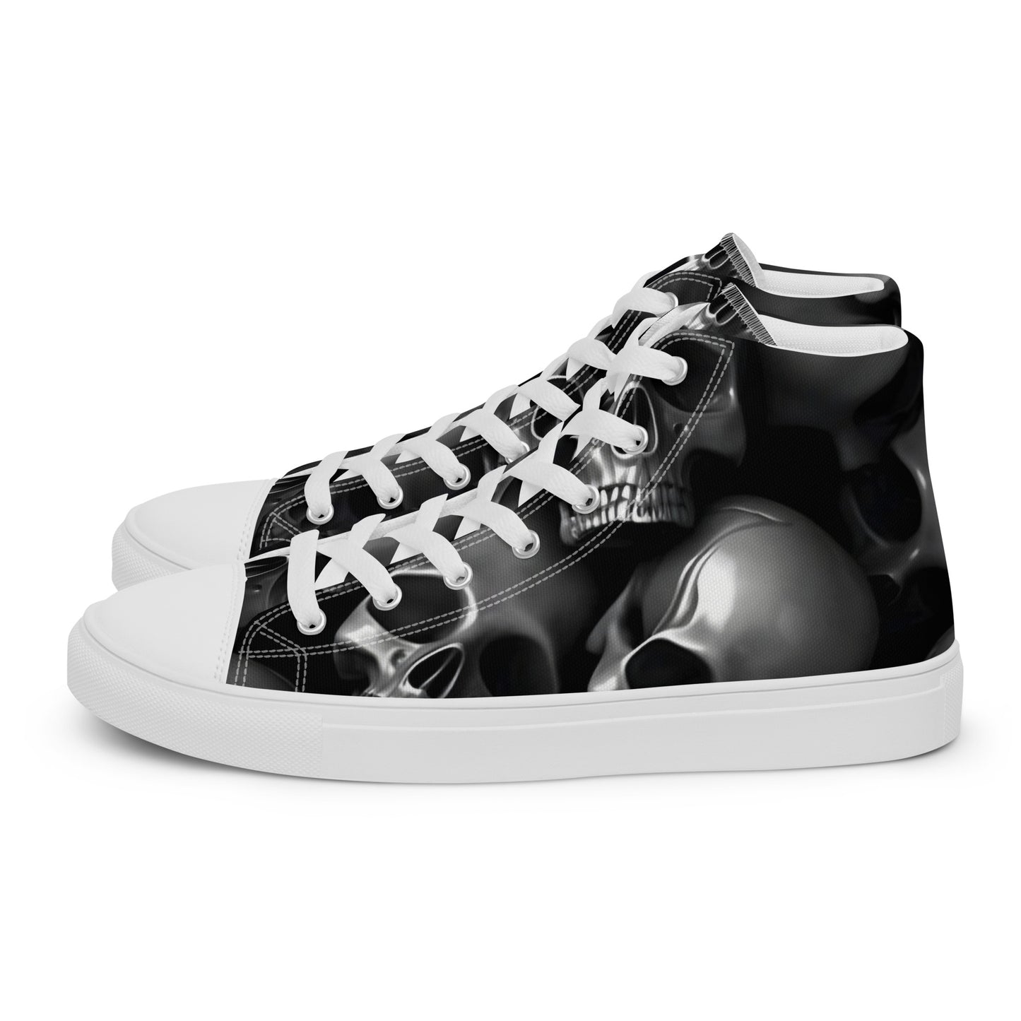 Men’s Skull high top canvas shoes