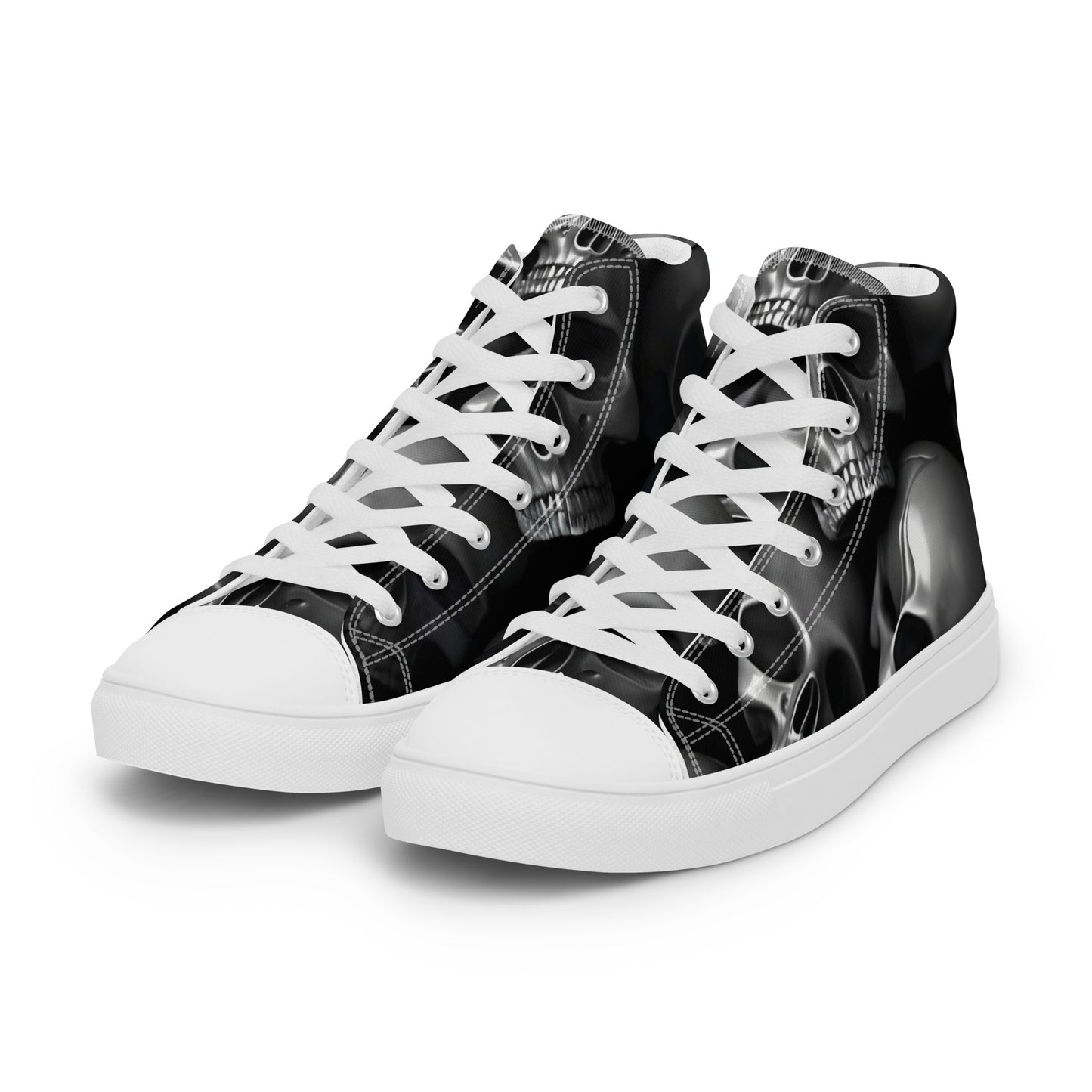 Men’s Skull high top canvas shoes