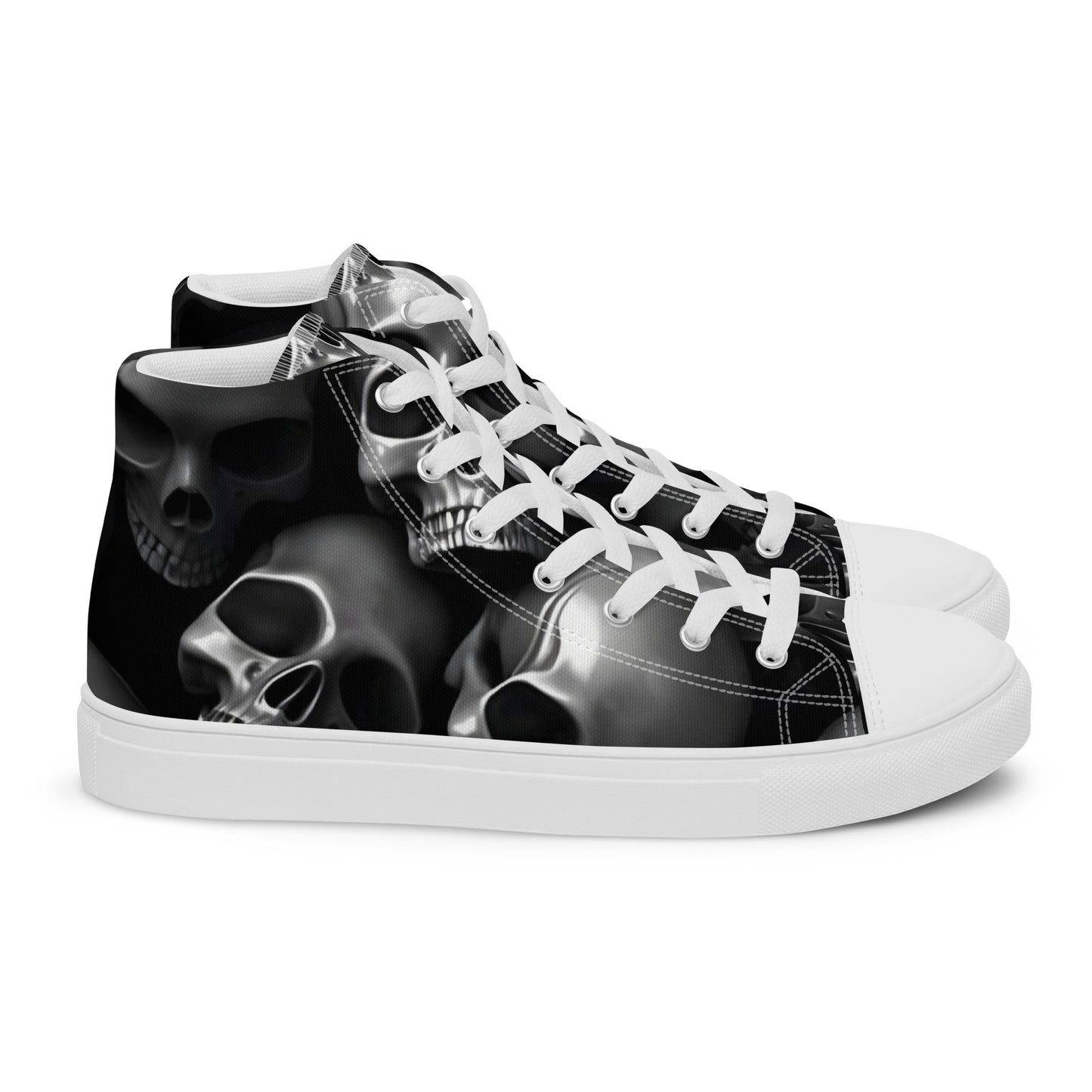 Men’s Skull high top canvas shoes