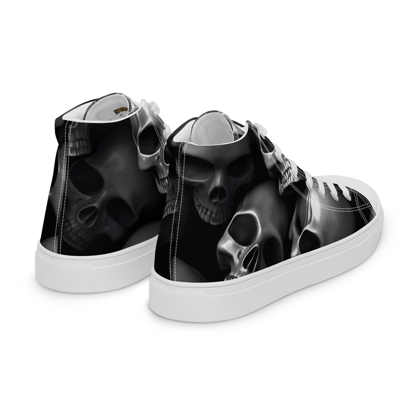 Men’s Skull high top canvas shoes