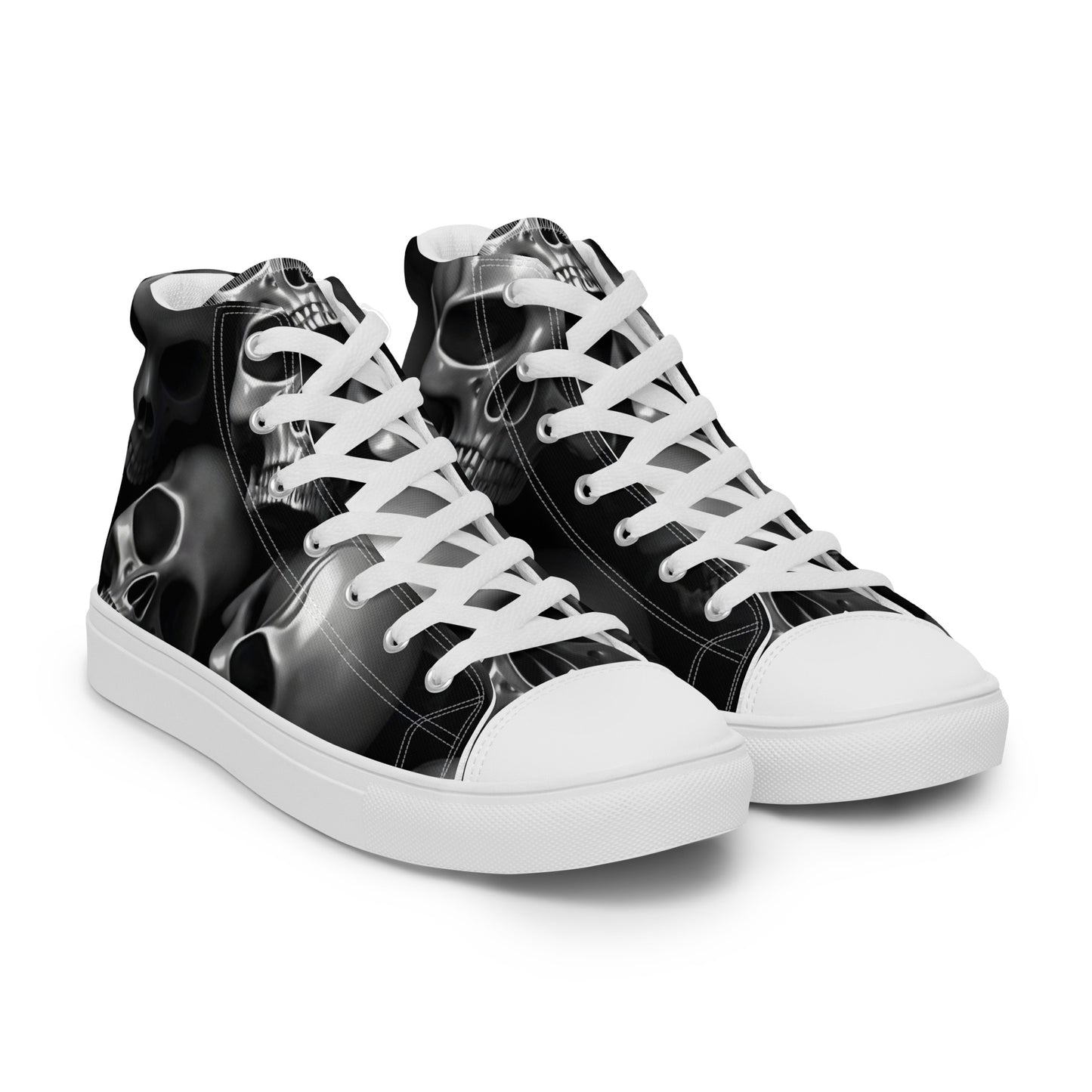 Men’s Skull high top canvas shoes