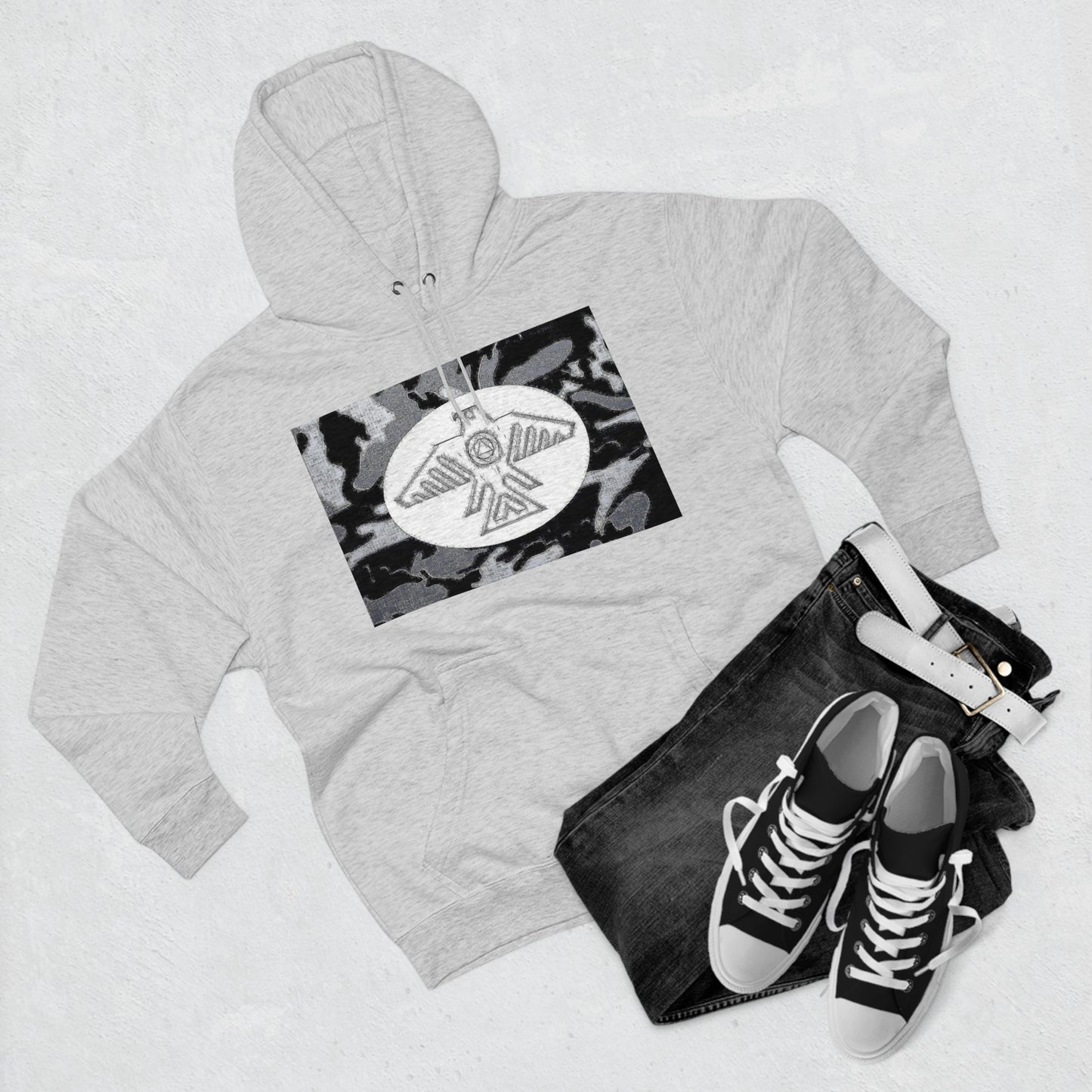 (Camouflage Recovery Thunderbird) Unisex Premium Pullover Hoodie