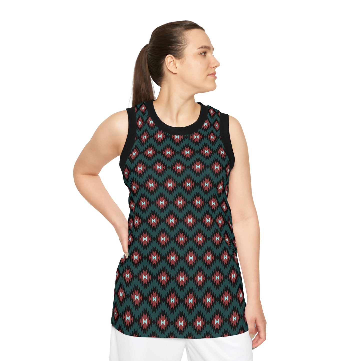 Unisex Indigenous print Basketball Jersey