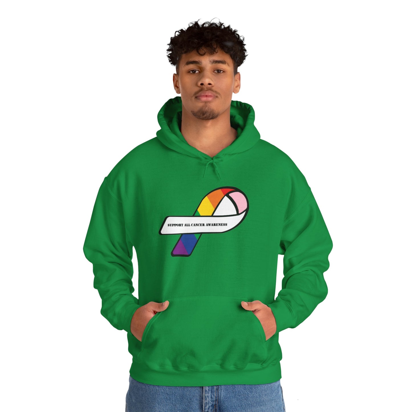Support all cancer awareness Unisex Heavy Blend™ Hooded Sweatshirt