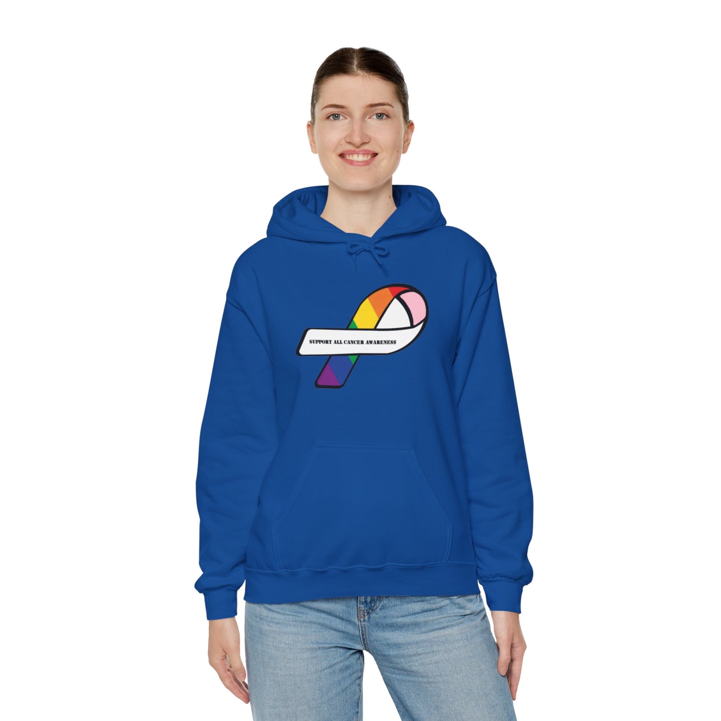 Support all cancer awareness Unisex Heavy Blend™ Hooded Sweatshirt