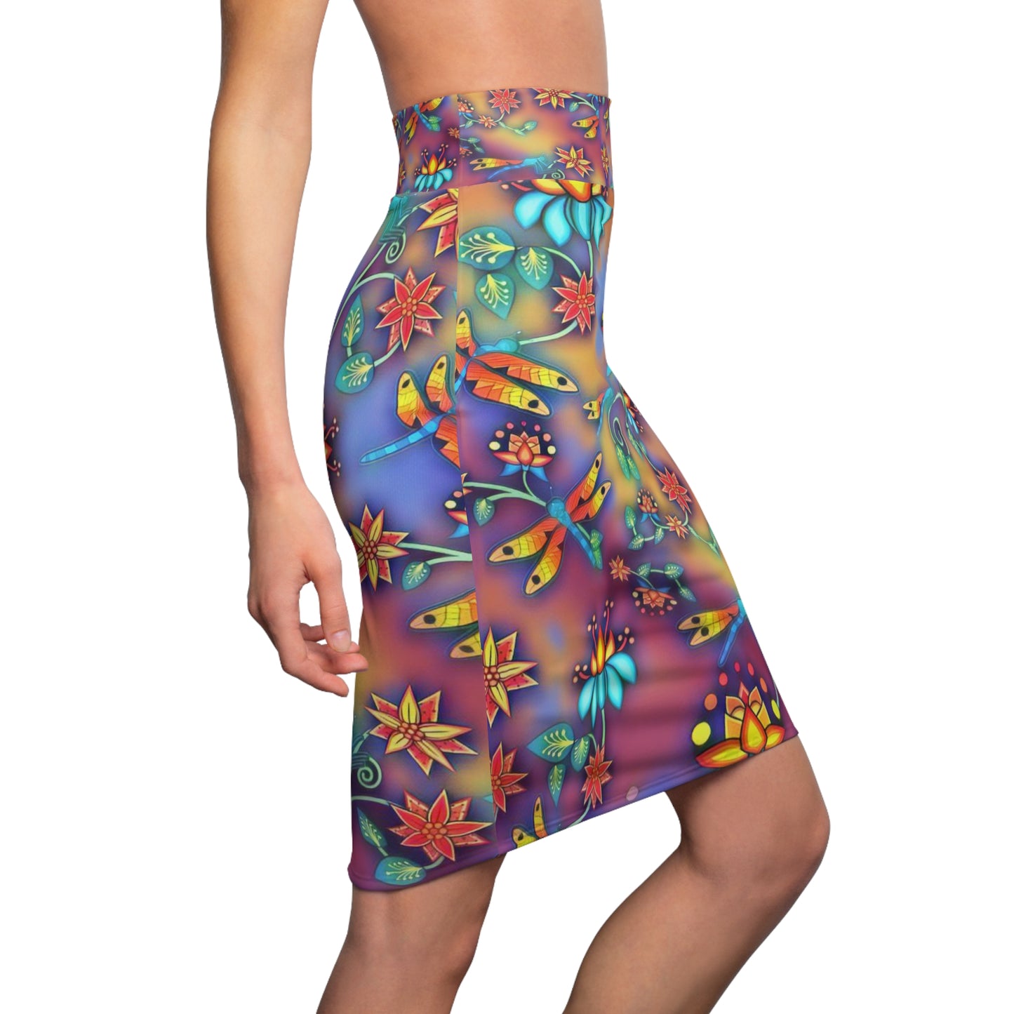 Women's Dragon floral fly Pencil Skirt (AOP)