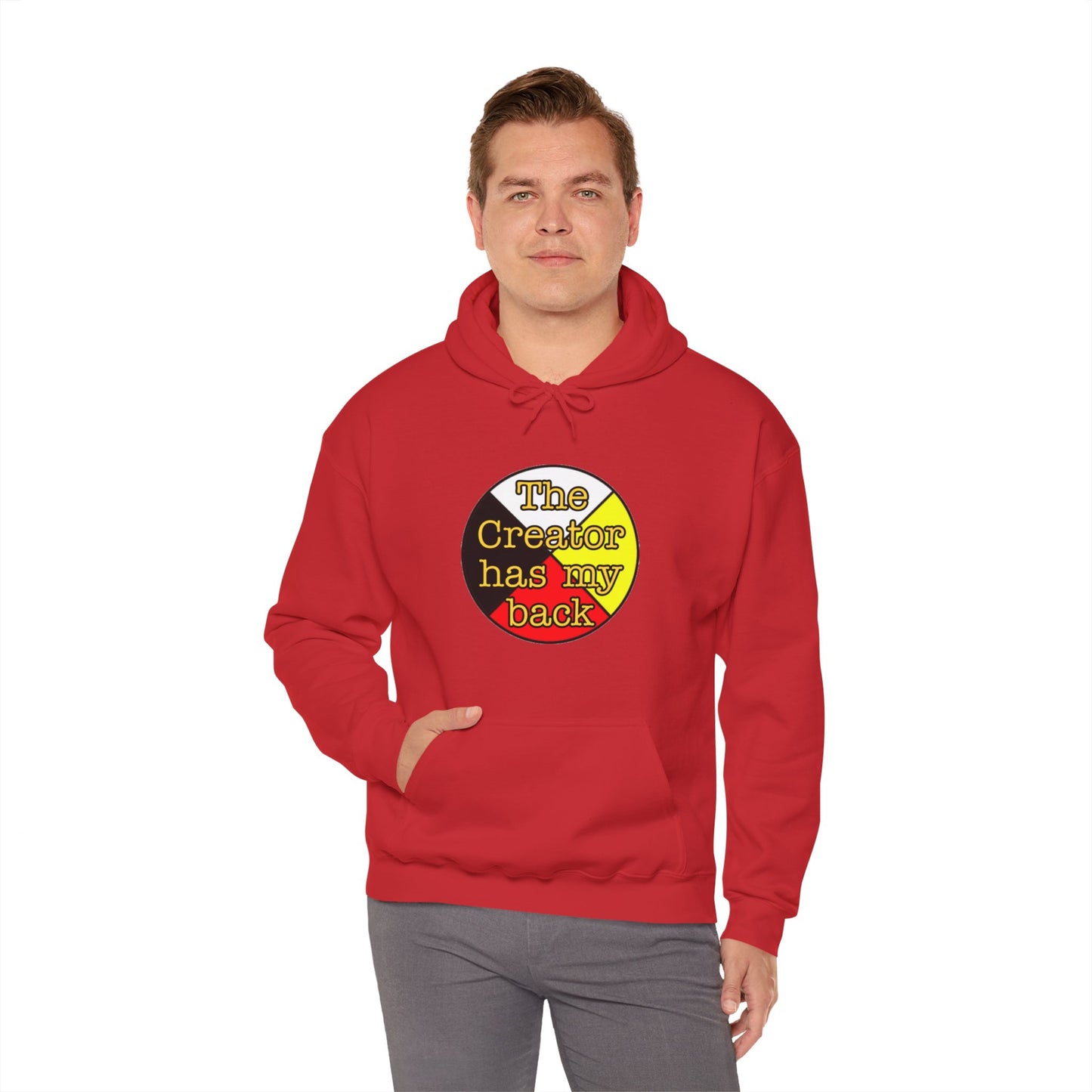 The creator has my back Unisex Heavy Blend™ Hooded Sweatshirt