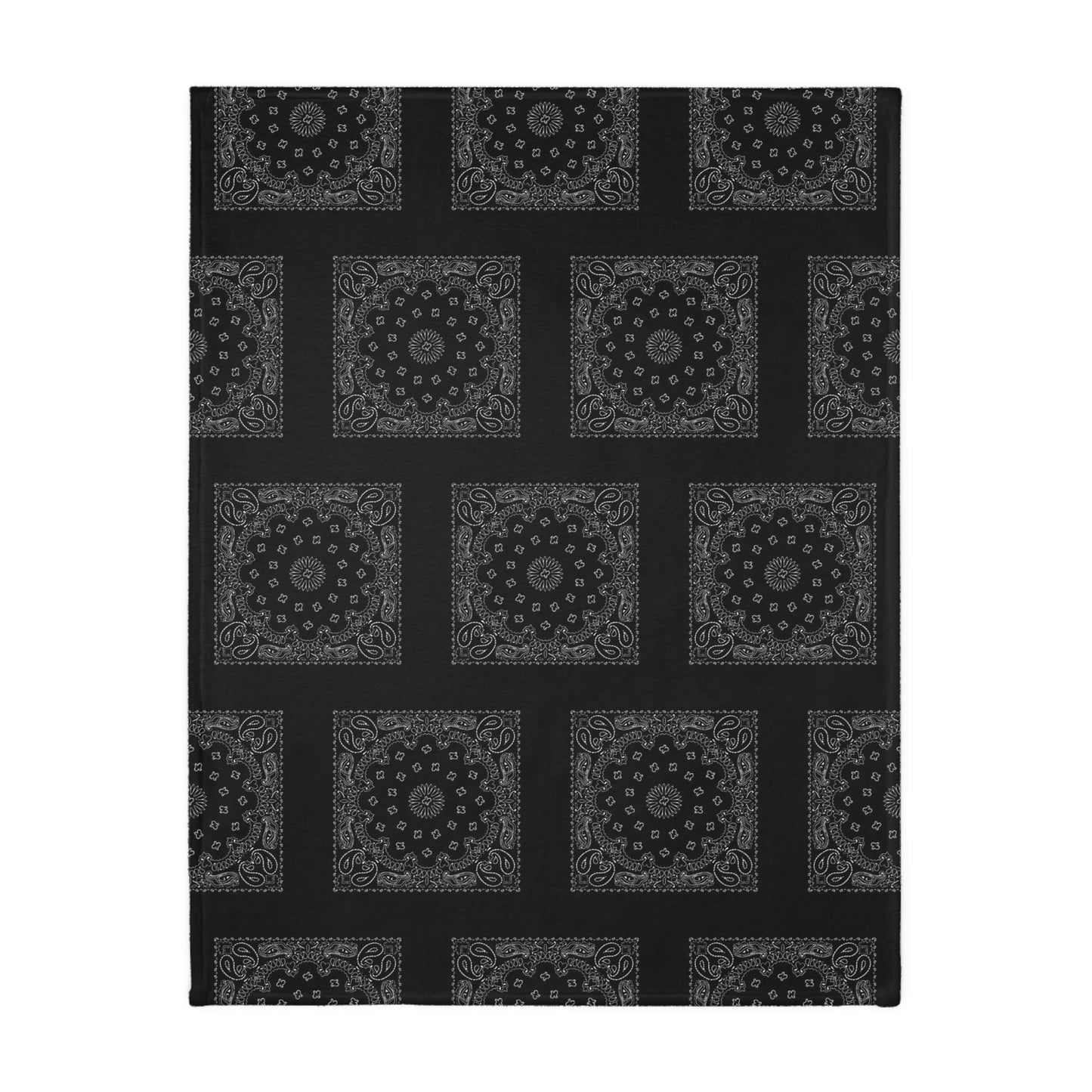 Skulls/Bandana Velveteen Microfiber Blanket (Two-sided print)