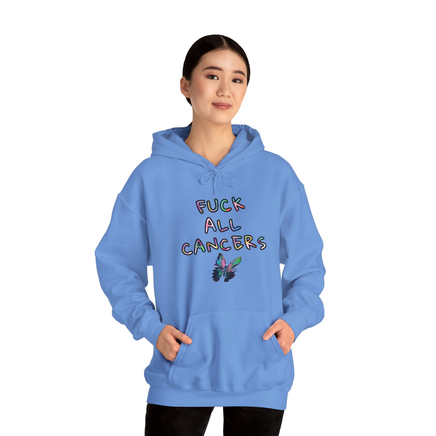 Fuck ALL cancers Unisex Heavy Blend™ Hooded Sweatshirt