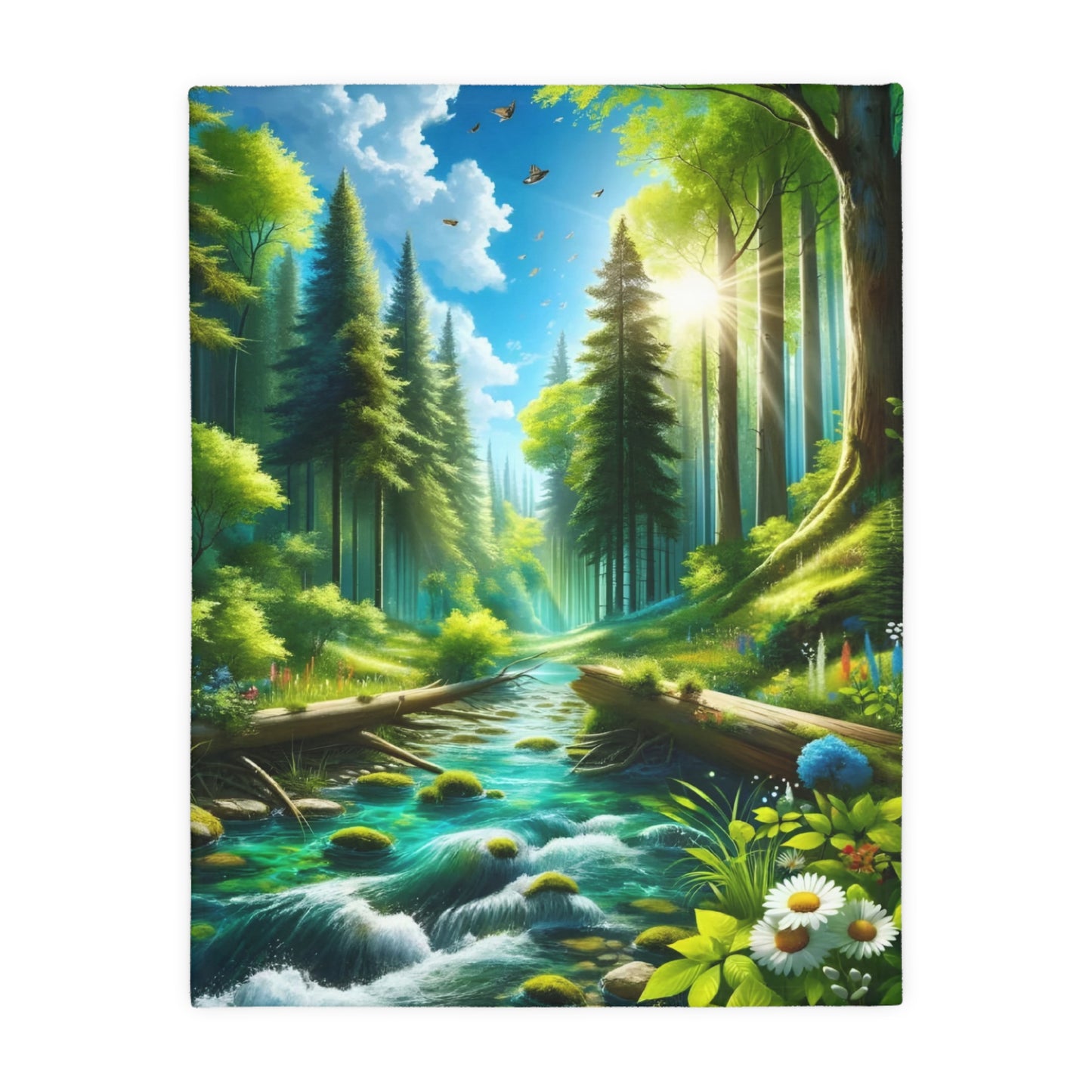 Nature Velveteen Microfiber Blanket (Two-sided print)