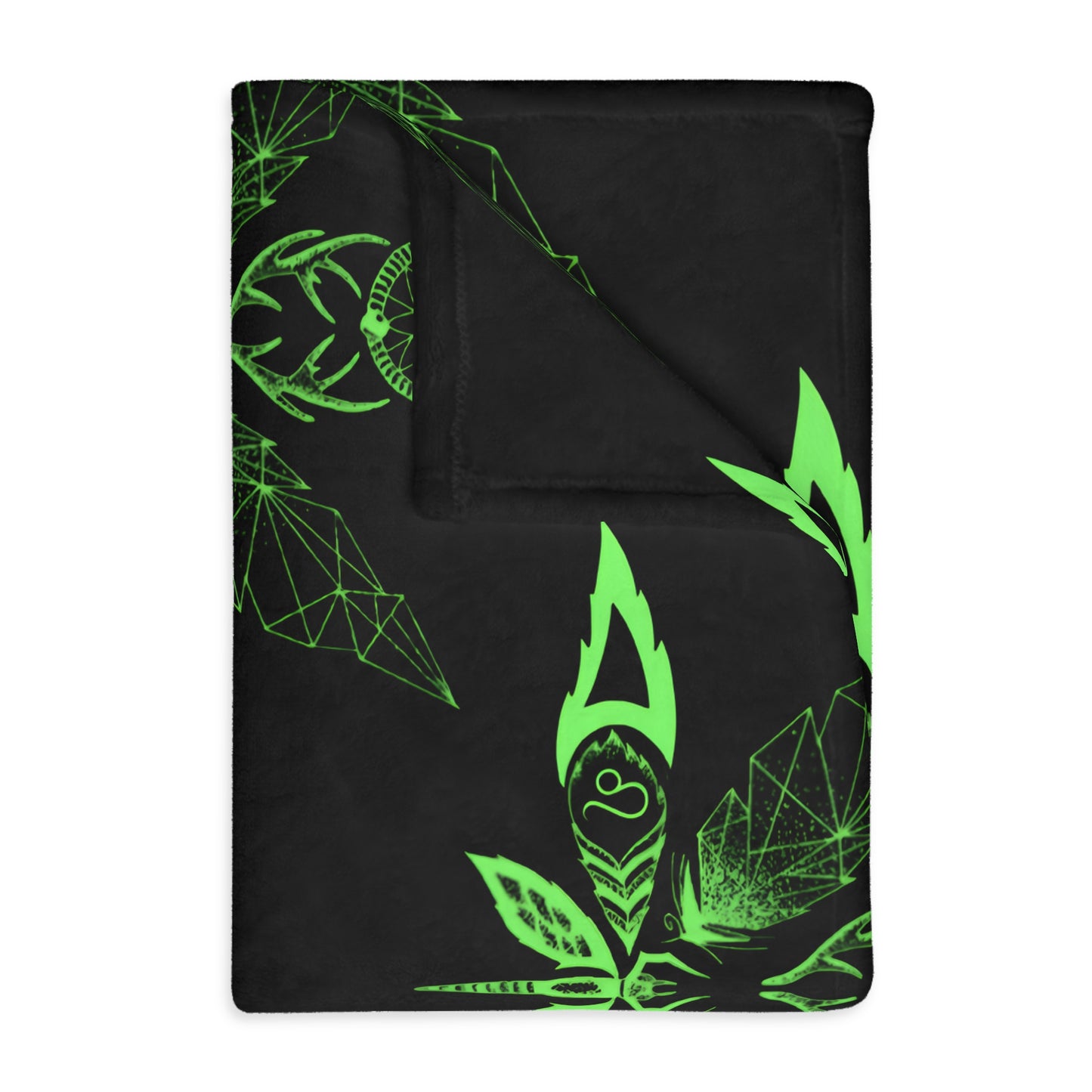 Healing Marijuana Velveteen Microfiber Blanket (Two-sided print)