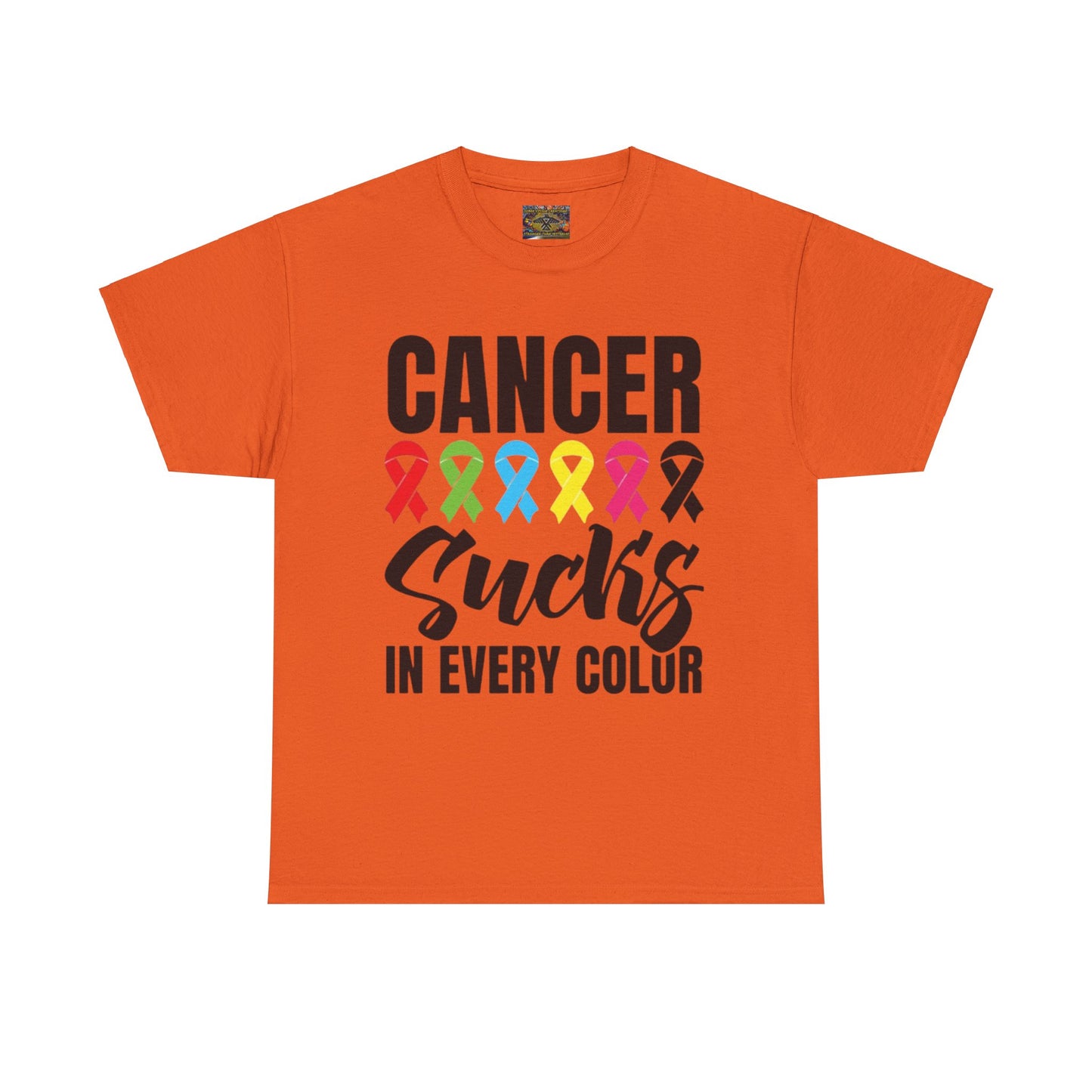 Cancer sucks in every color Unisex Heavy Cotton Tee