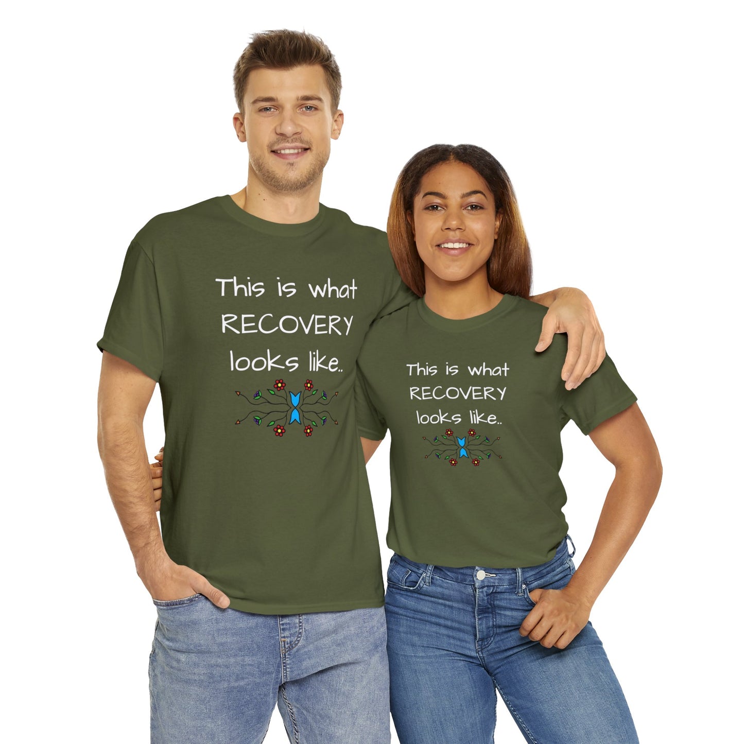 What RECOVERY looks like Unisex Heavy Cotton Tee