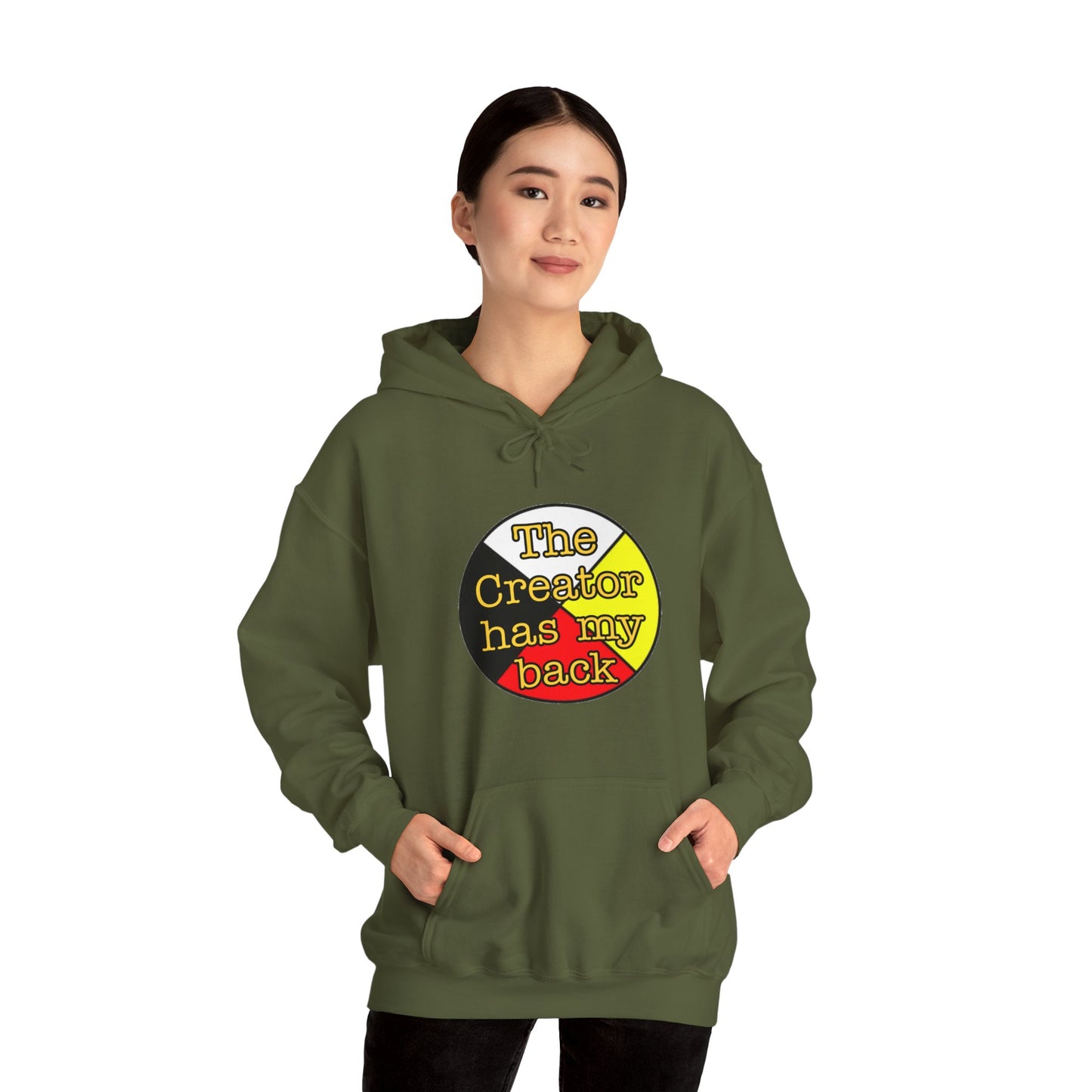 The creator has my back Unisex Heavy Blend™ Hooded Sweatshirt