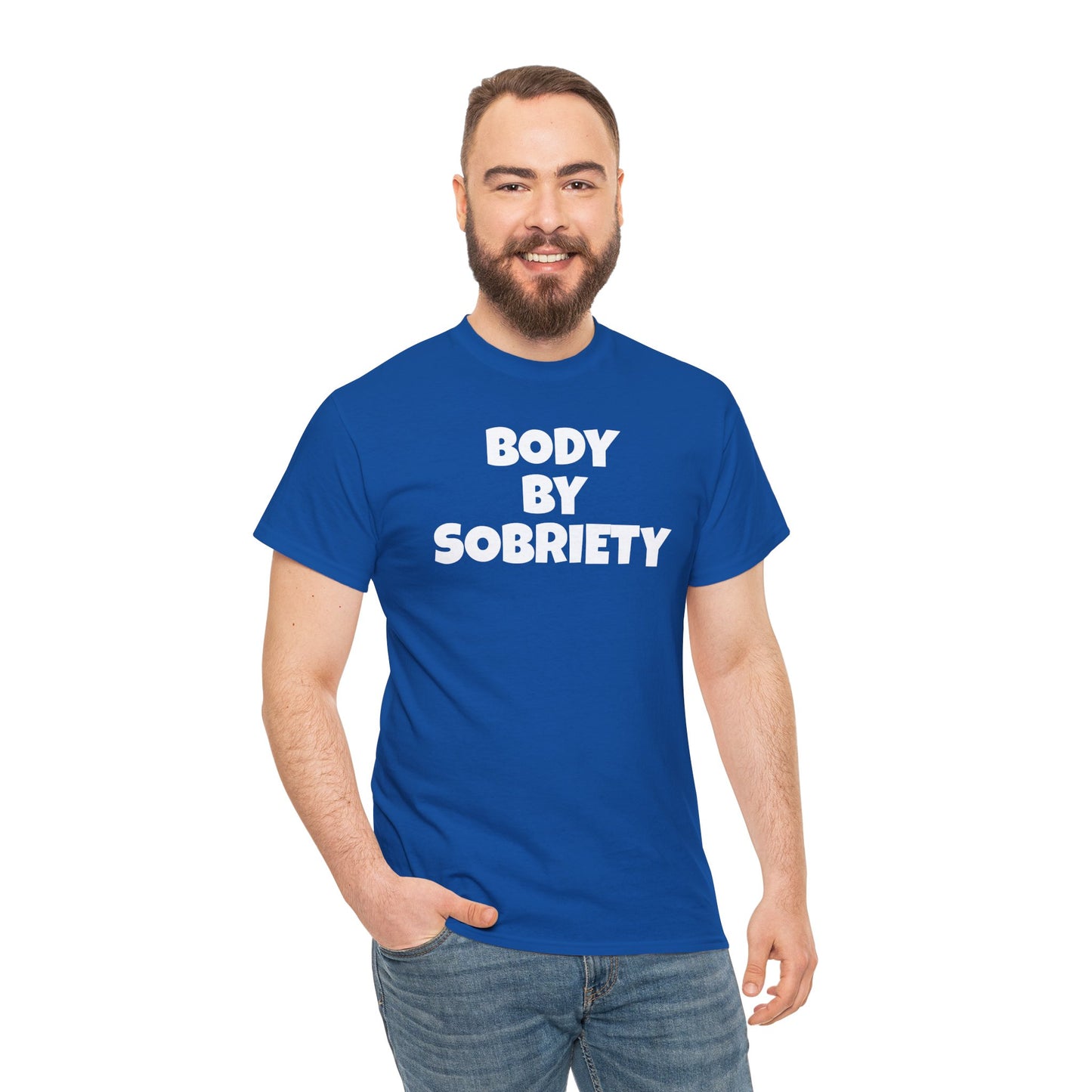 BODY BY SOBRIETY Unisex Heavy Cotton Tee