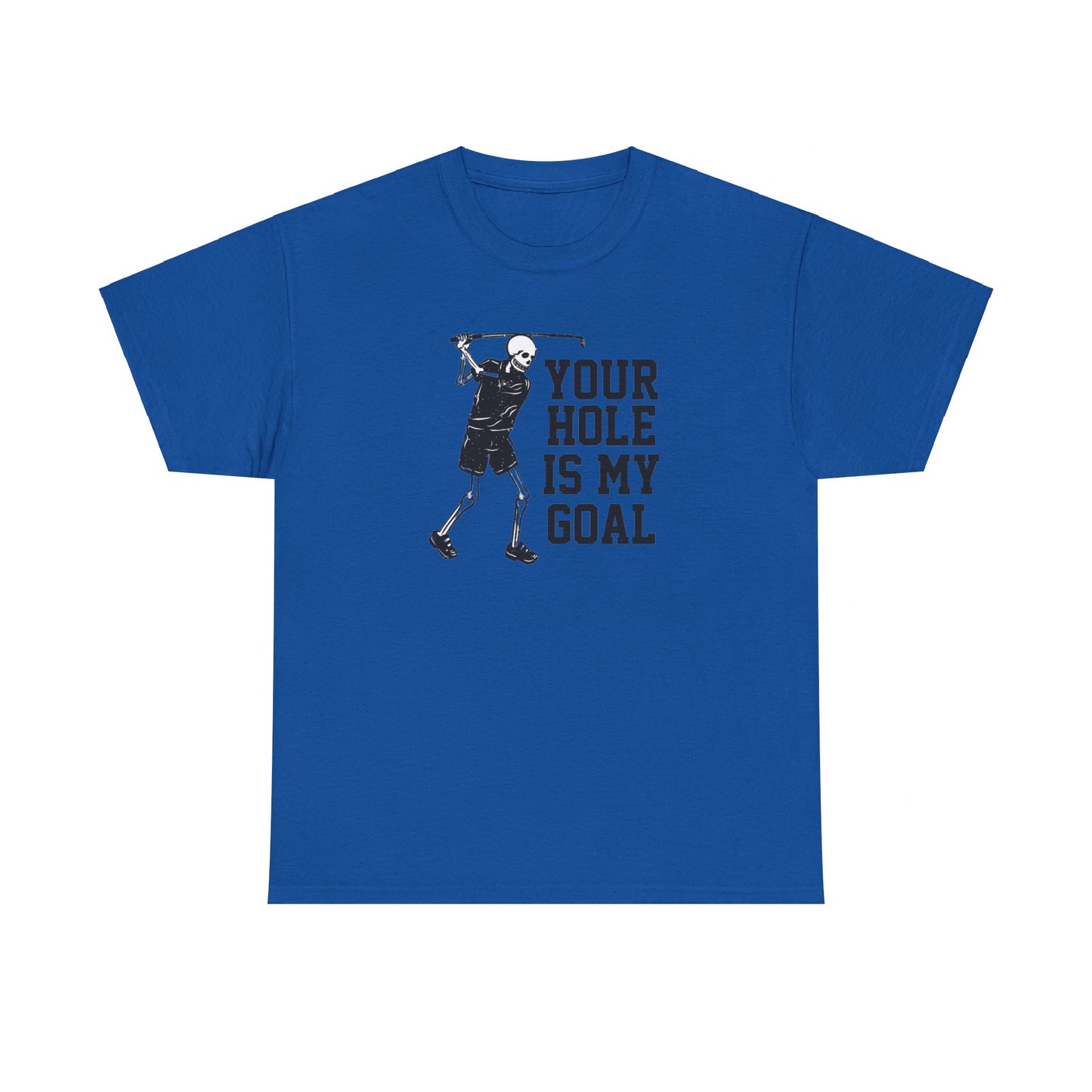 Your hole is my goal (golf) Unisex Heavy Cotton Tee