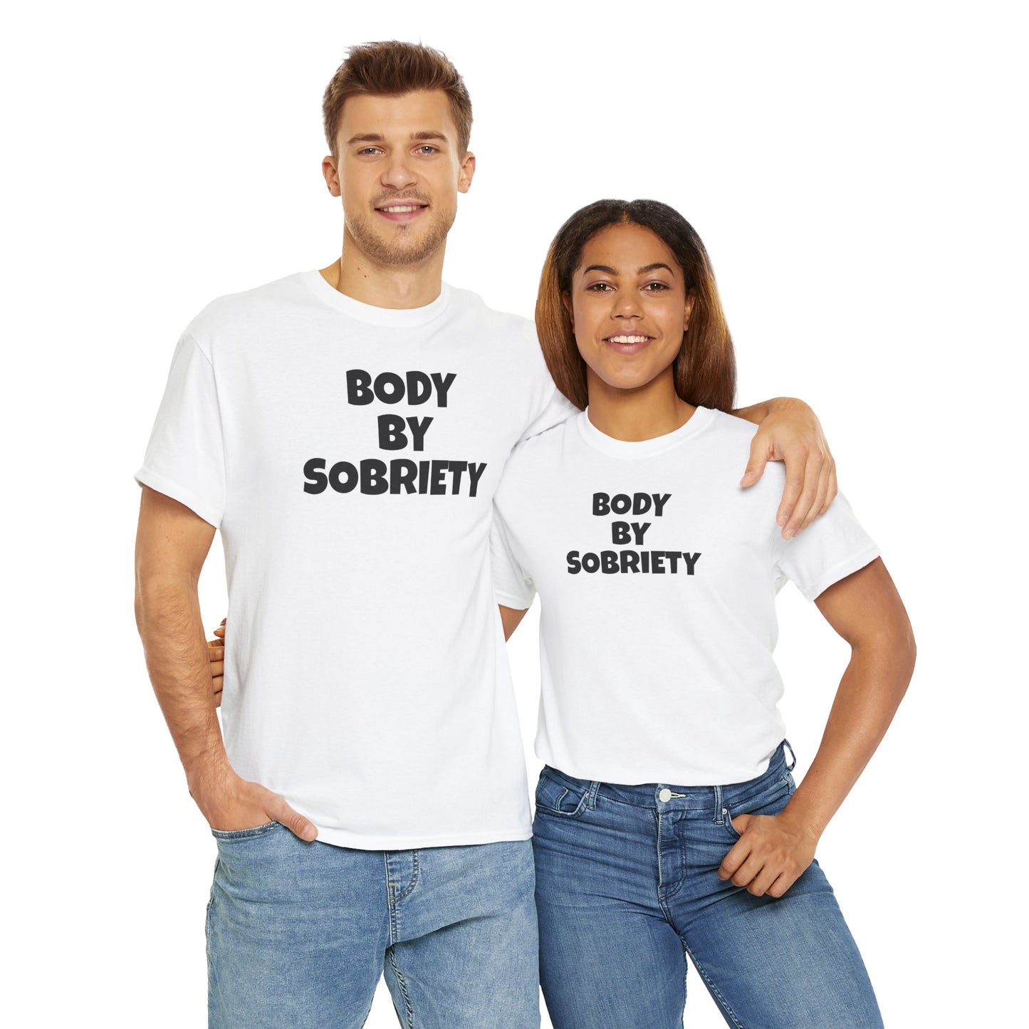 BODY BY SOBRIETY Unisex Heavy Cotton Tee