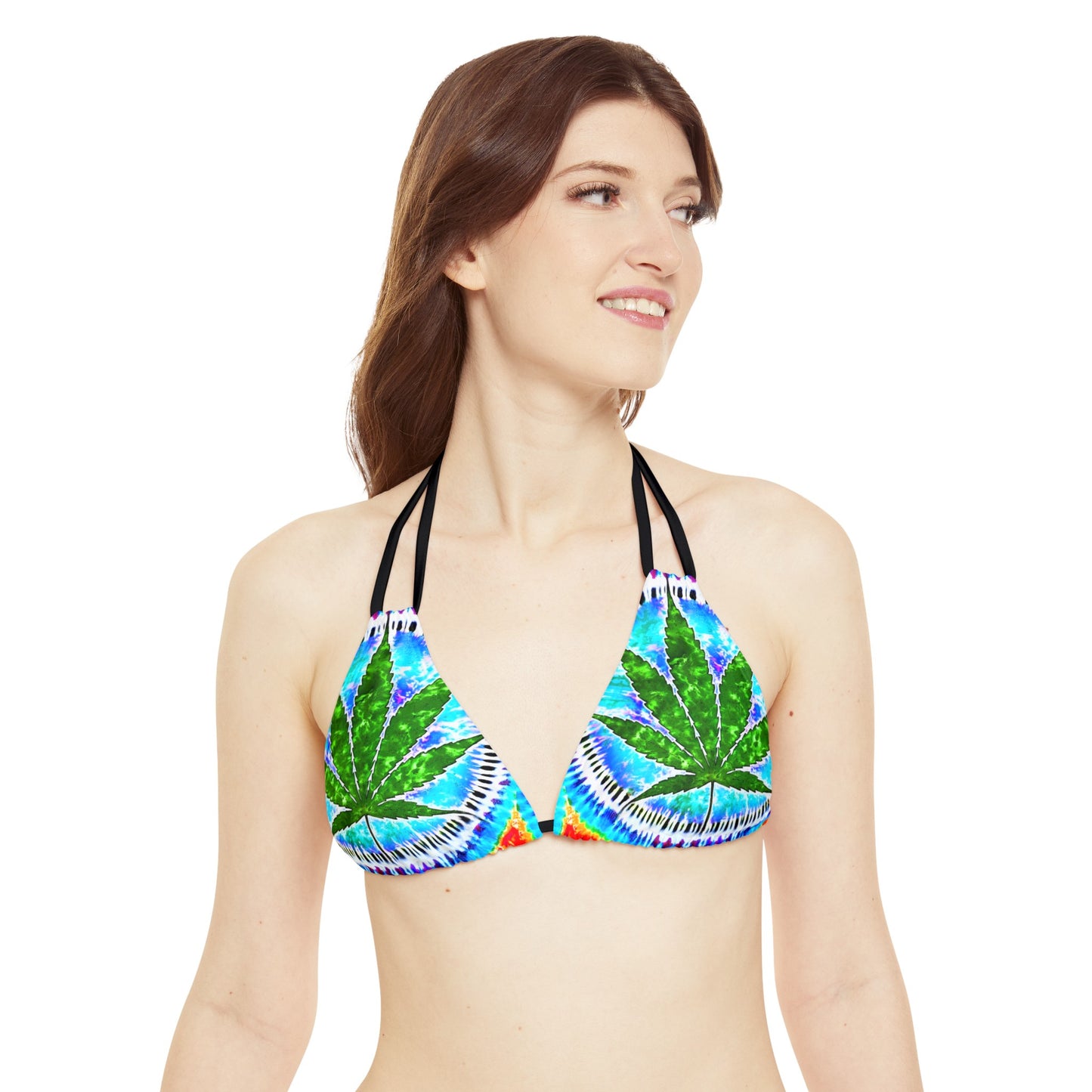 Tie dye THC Strappy Bikini Set (AOP)