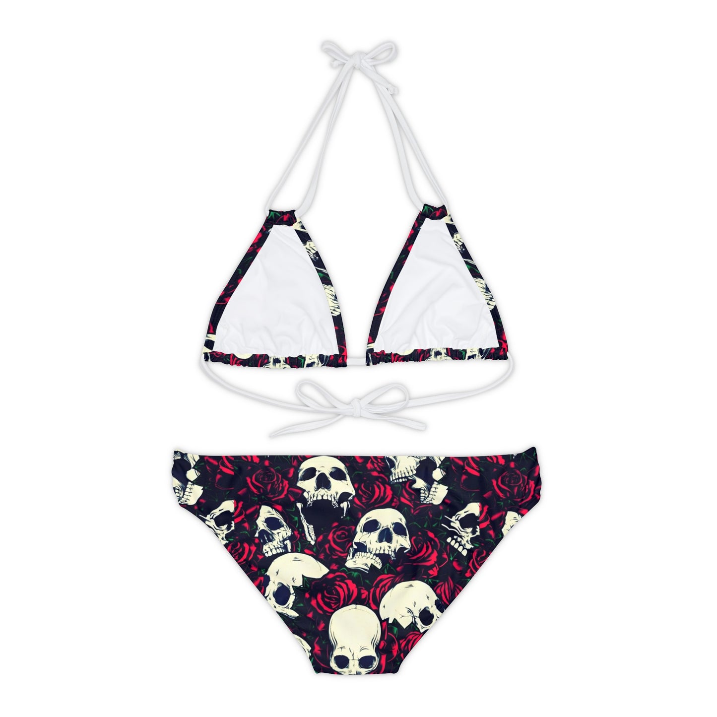 Skulls and roses Strappy Bikini Set (AOP)