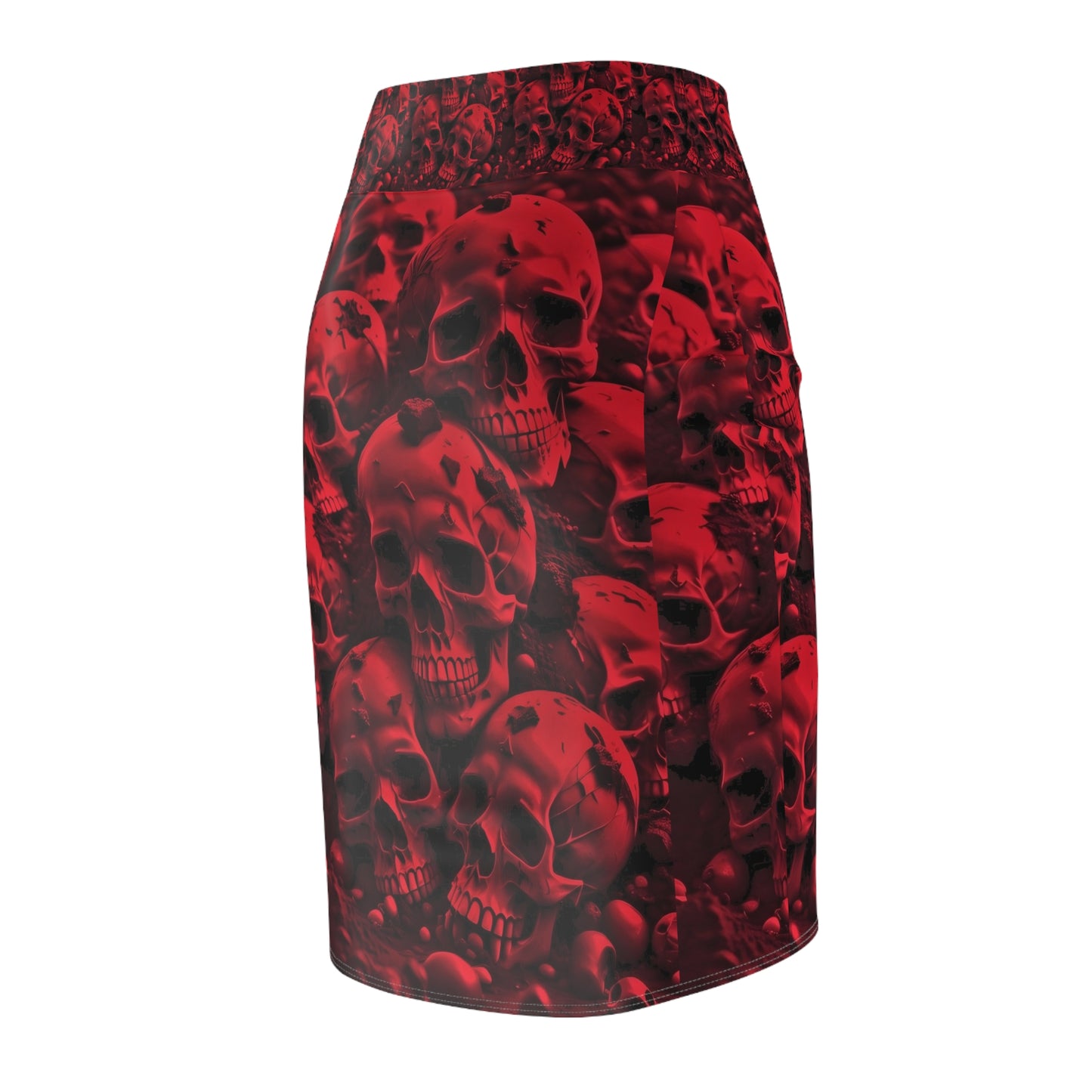 Red Skull Women's Pencil Skirt (AOP)