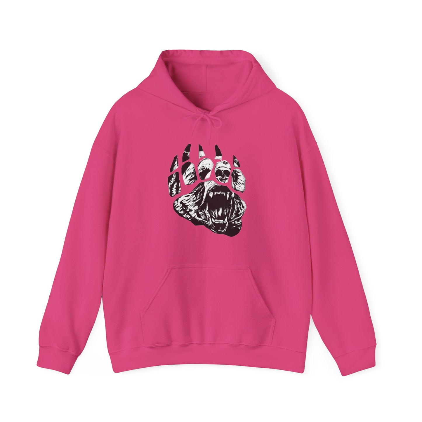 Bear face in bear paw Unisex Heavy Blend™ Hooded Sweatshirt