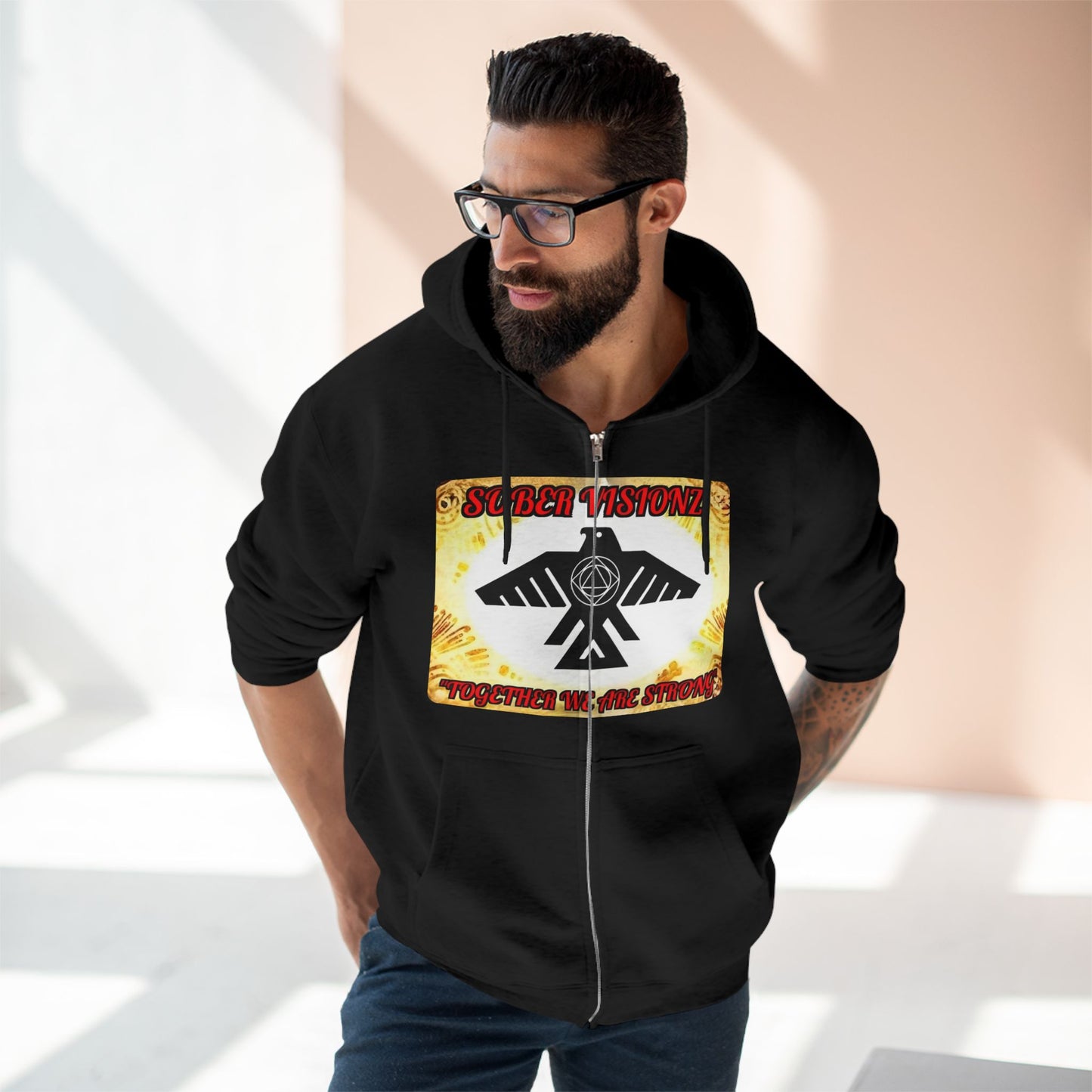 Unisex Sober Visionz Premium Zip-up Hoodie