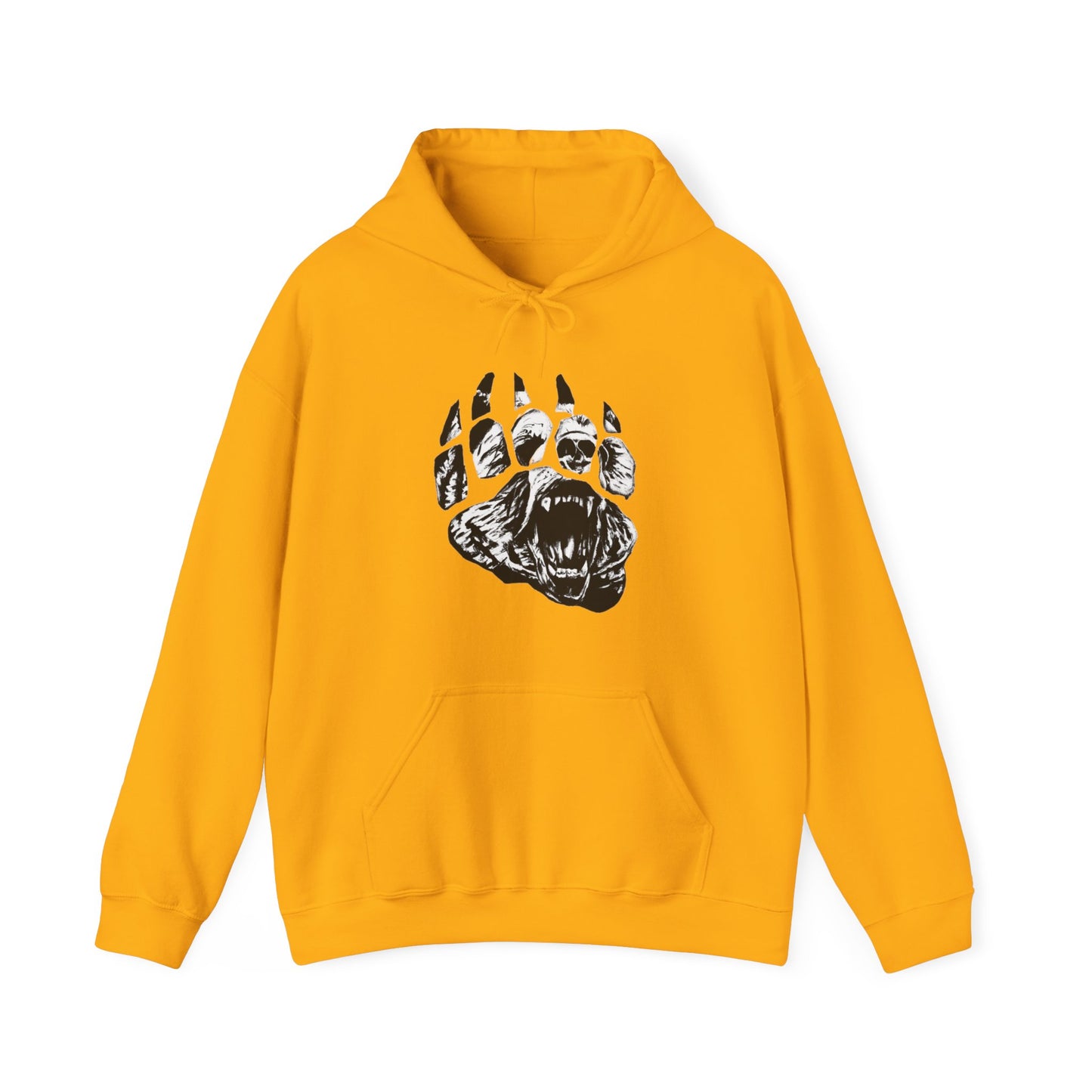 Bear face in bear paw Unisex Heavy Blend™ Hooded Sweatshirt