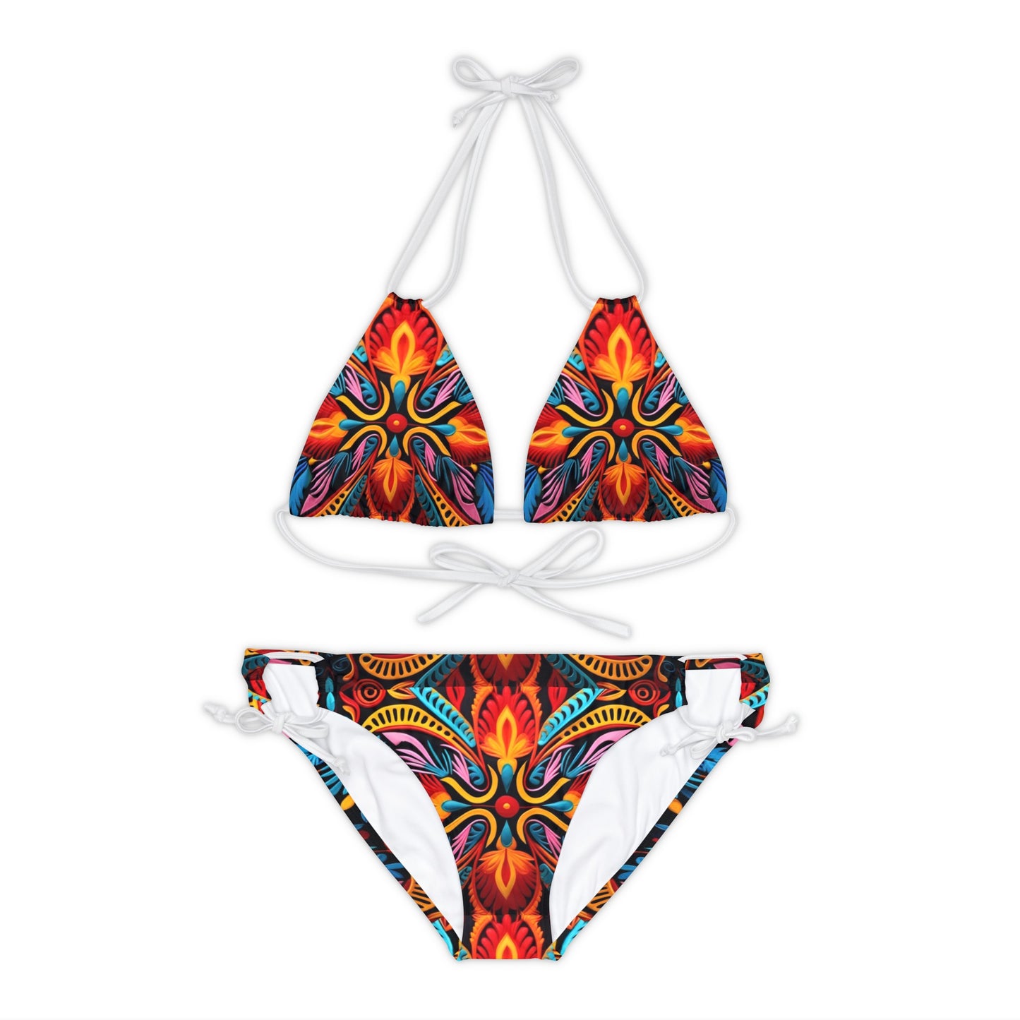 Floral Strappy Bikini Set (AOP)