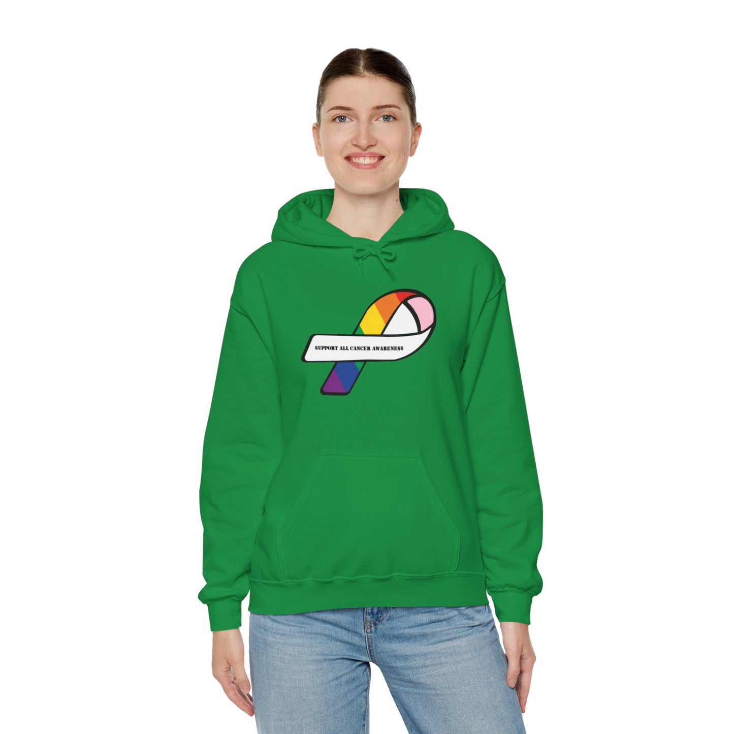 Support all cancer awareness Unisex Heavy Blend™ Hooded Sweatshirt