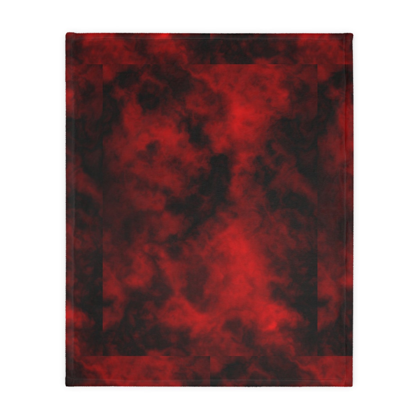 Red Skulls/Red Smoke Velveteen Microfiber Blanket (Two-sided print)