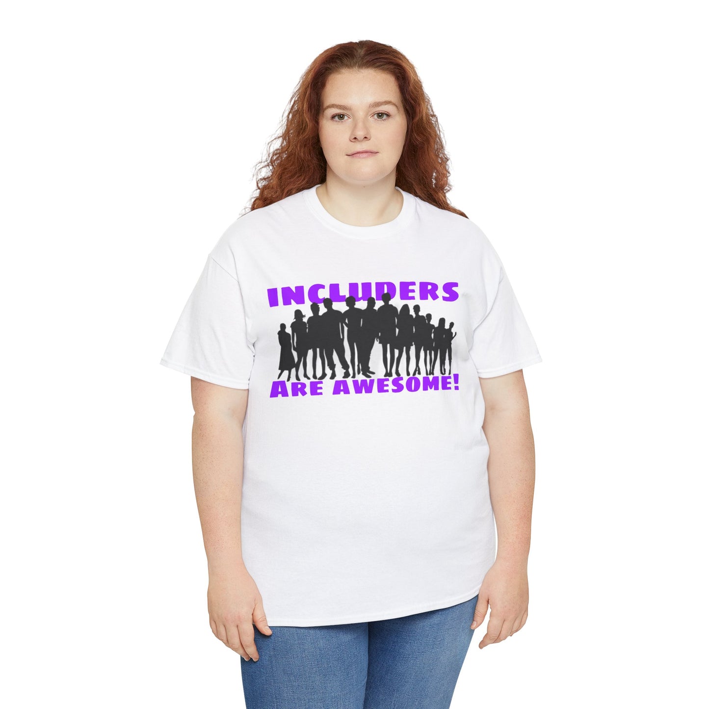 Includers are awesome Unisex Heavy Cotton Tee