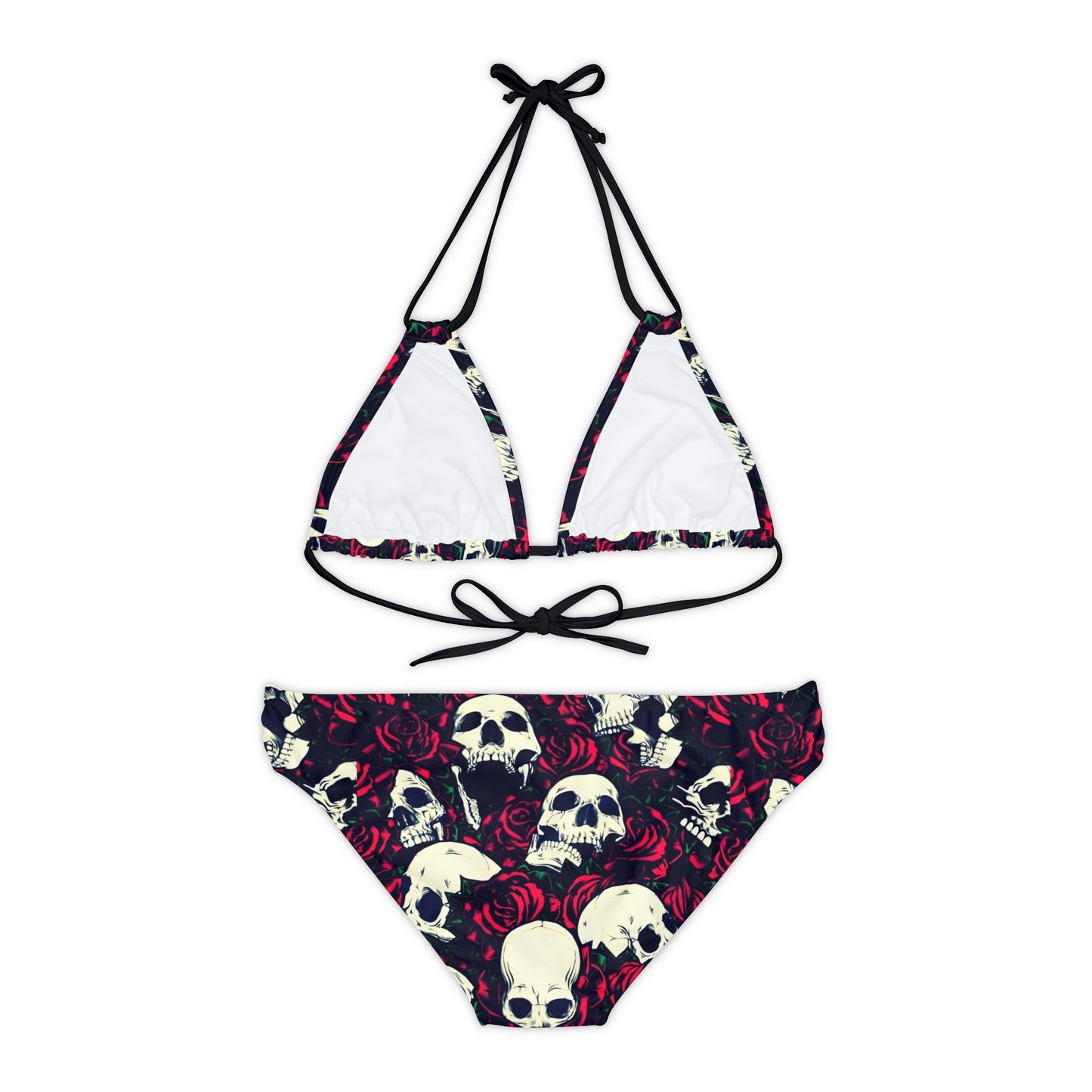 Skulls and roses Strappy Bikini Set (AOP)