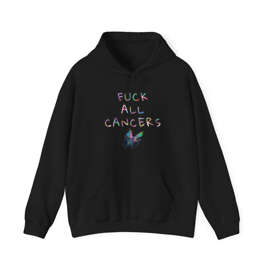 Fuck ALL cancers Unisex Heavy Blend™ Hooded Sweatshirt