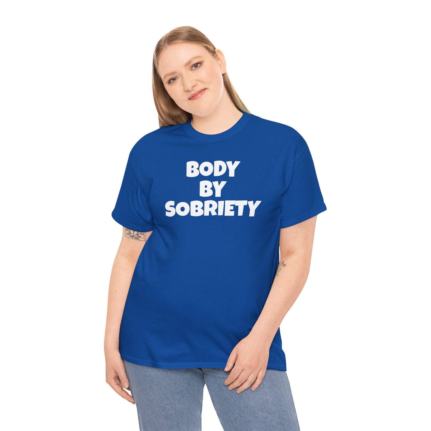 BODY BY SOBRIETY Unisex Heavy Cotton Tee