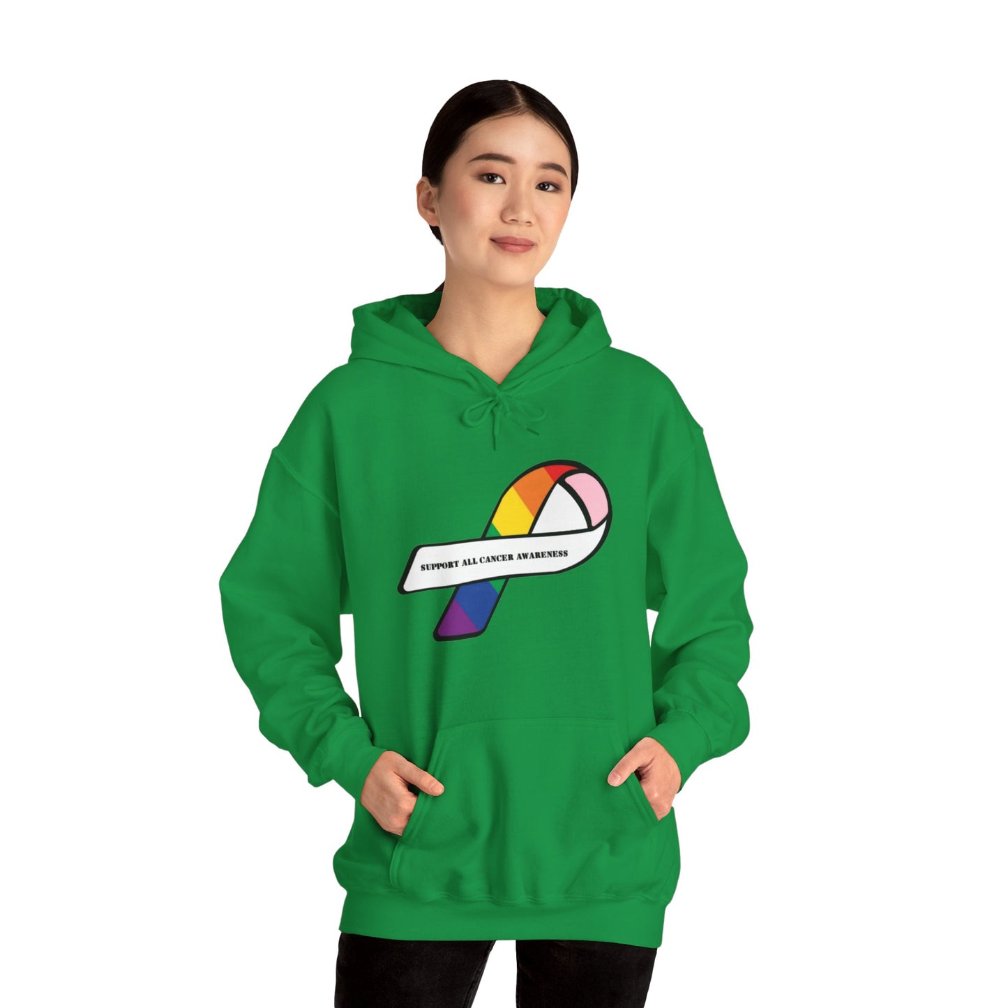 Support all cancer awareness Unisex Heavy Blend™ Hooded Sweatshirt