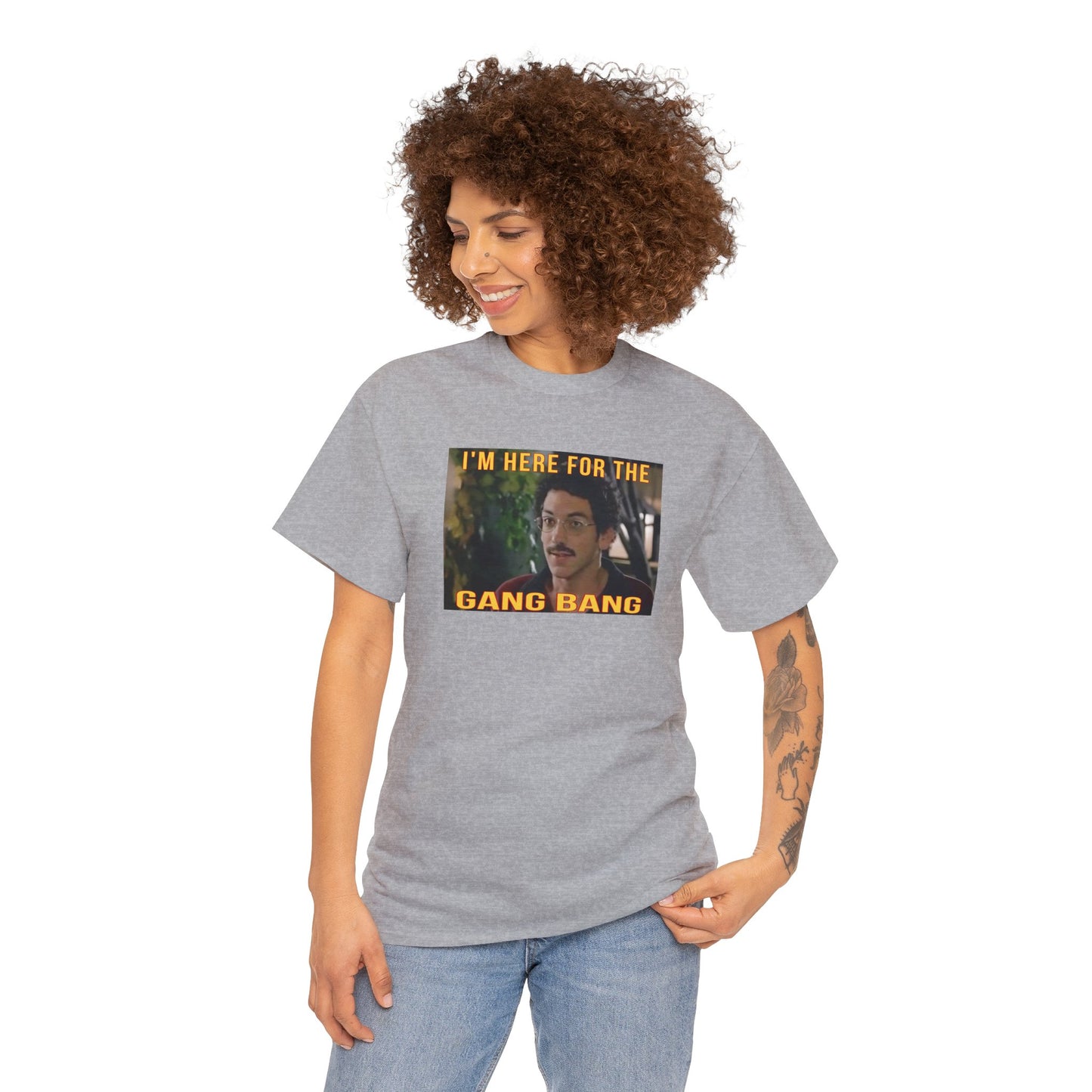 I'm here for the gang bang Unisex Heavy Cotton Tee
