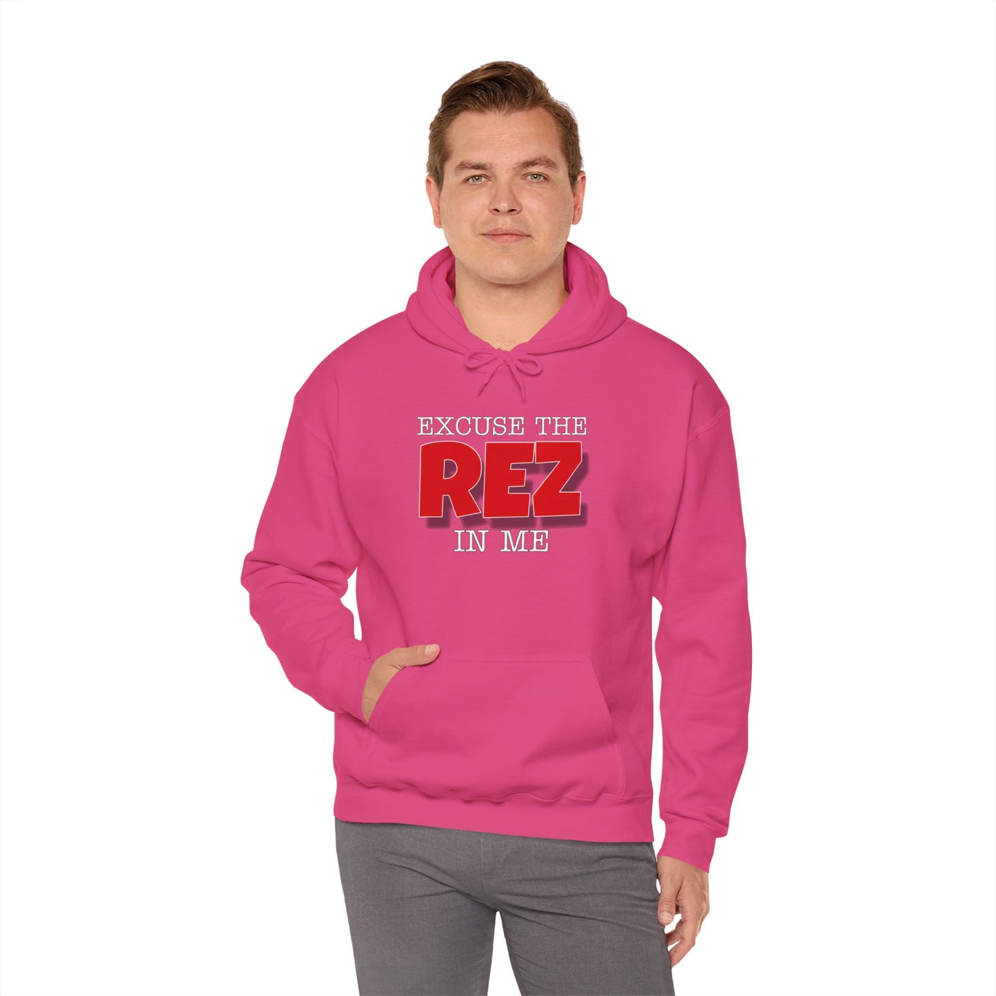 Excuse the rez in me Unisex Heavy Blend™ Hooded Sweatshirt