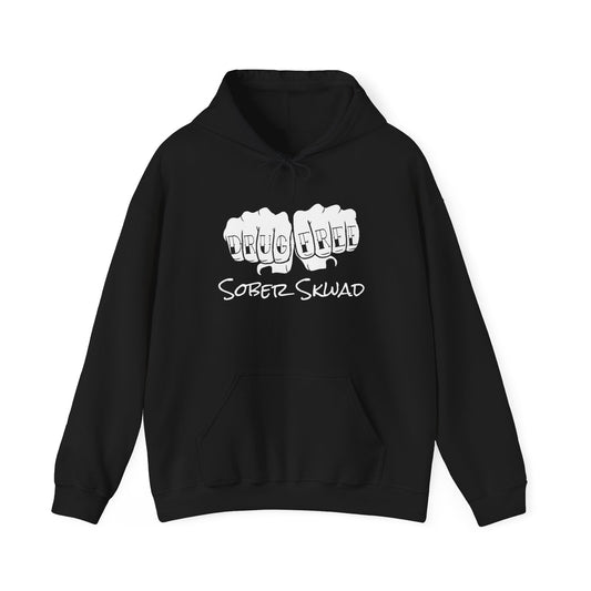 DRUG FREE Sober Skwad Hooded Sweatshirt