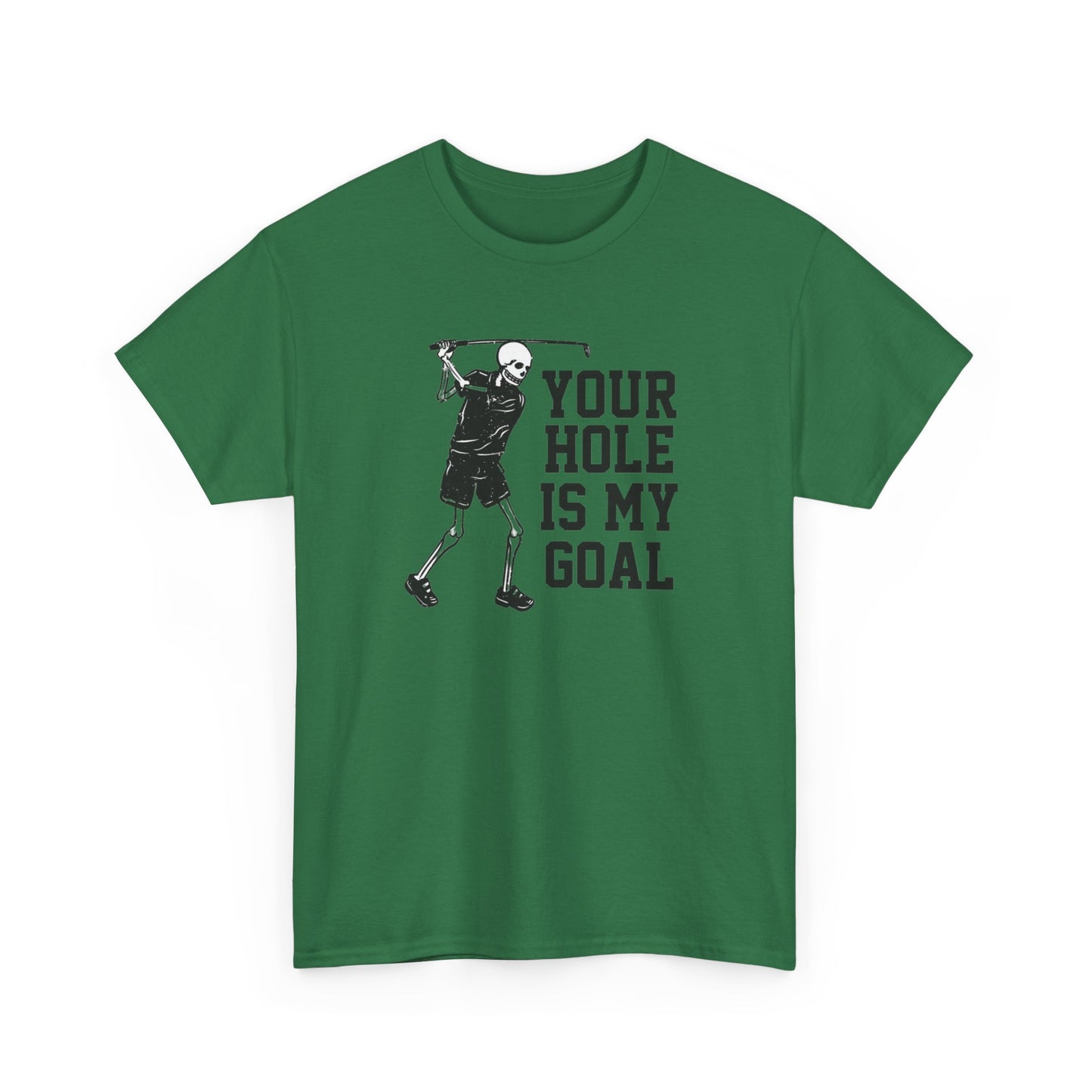 Your hole is my goal (golf) Unisex Heavy Cotton Tee