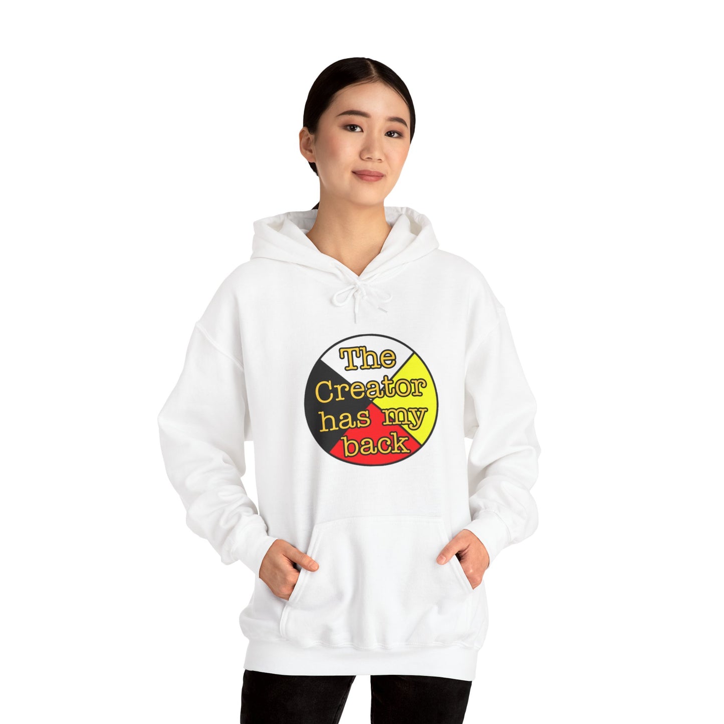 The creator has my back Unisex Heavy Blend™ Hooded Sweatshirt