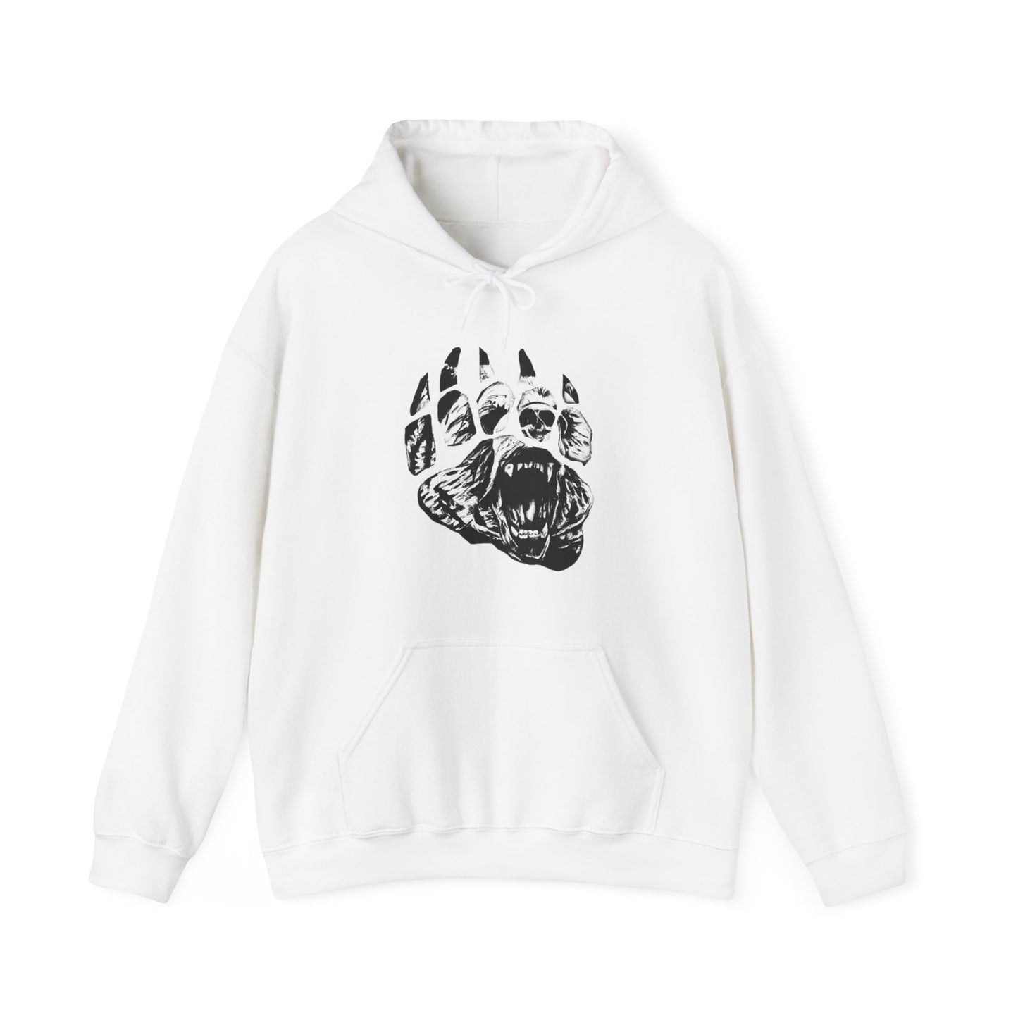 Bear face in bear paw Unisex Heavy Blend™ Hooded Sweatshirt