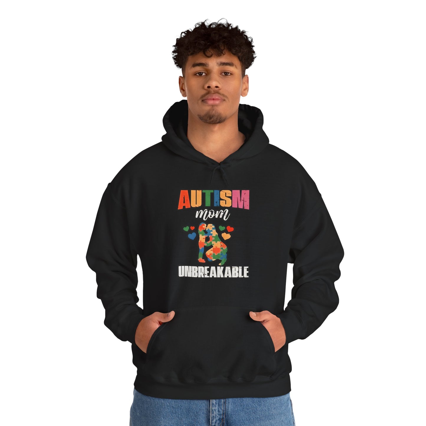 Unbreakable Autism Awareness Hoodie, Comfort Fit Sweatshirt, Gift for Autism Month, Cozy Hooded Pullover, Unisex Supportive Wear