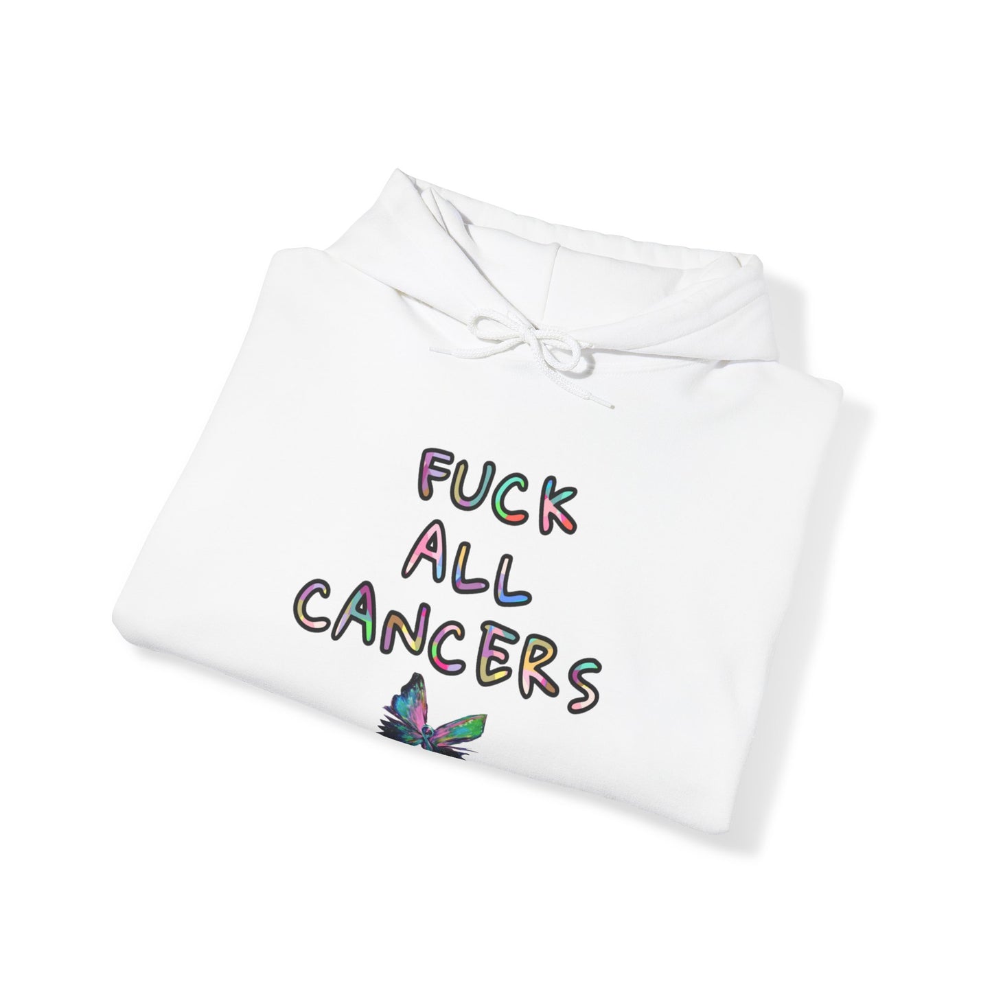 Fuck ALL cancers Unisex Heavy Blend™ Hooded Sweatshirt